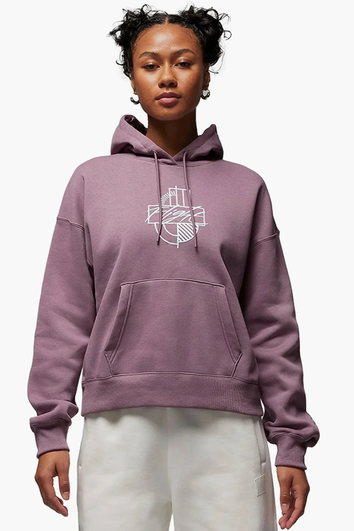 Nike Jordan Essentials Brooklyn Loose Fit Graphic Hoodie Bol Kesim Kapüşonlu Kadın Sweatshirt Mor Fiyatı, Yorumları ve Özellikleri