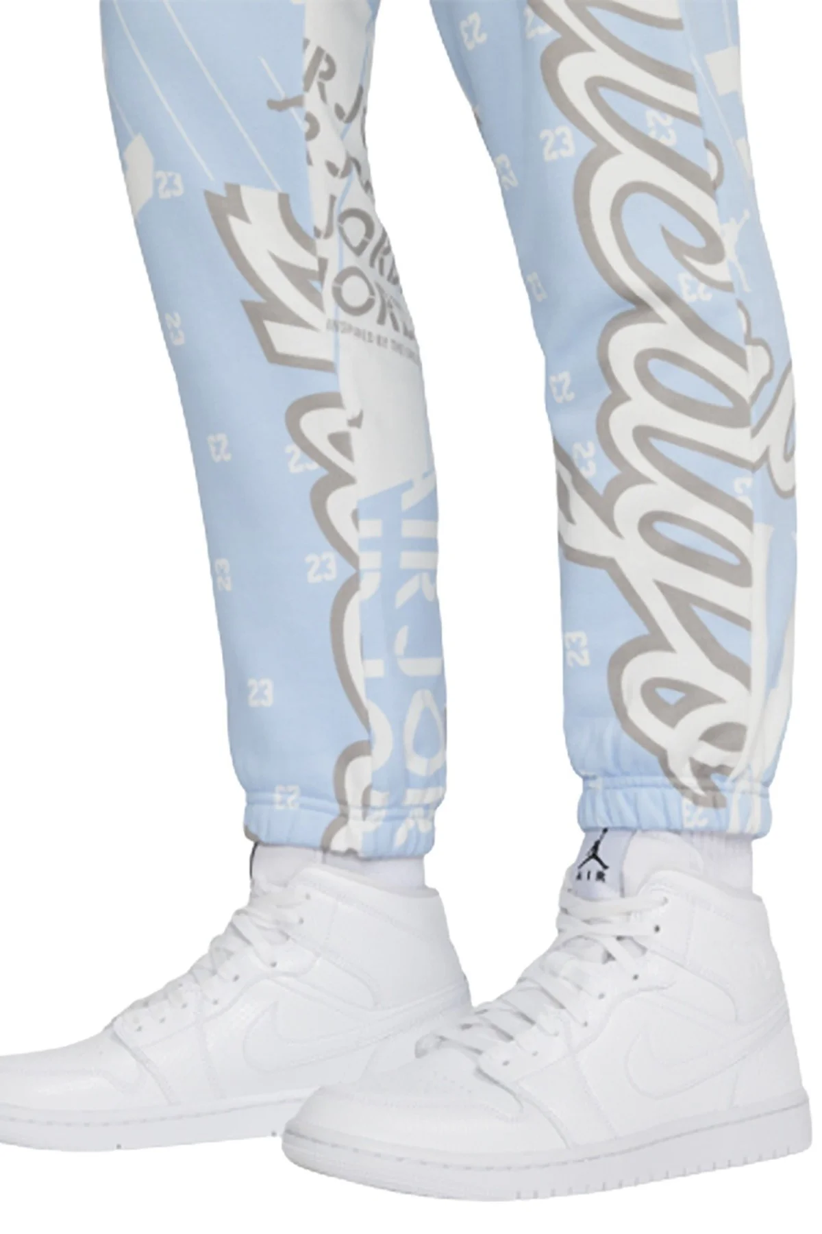 Nike Jordan Fleece Allover Printed Loose Fit Pants Kadın Bol Kesim Eşofman Altı Mavi Nike Jordan Fleece Allover Printed Loose Fit Pants Kadın Bol Kesim Eşofman Altı Mavi