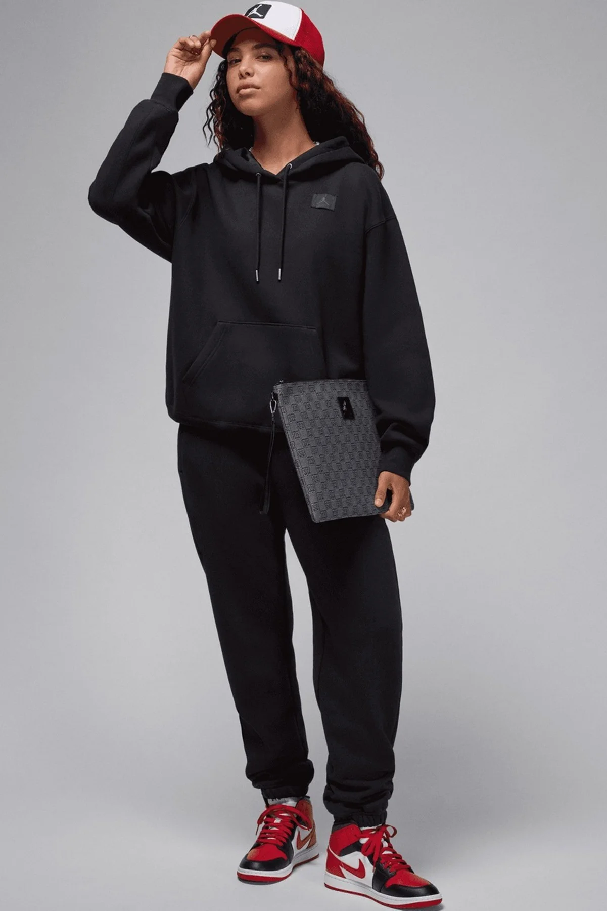 Nike Jordan Flight Fleece Po Loose Fit Womens Hoodie Kadın Kapüşonlu Sweatshirt Siyah Fiyatı, Yorumları ve Özellikleri