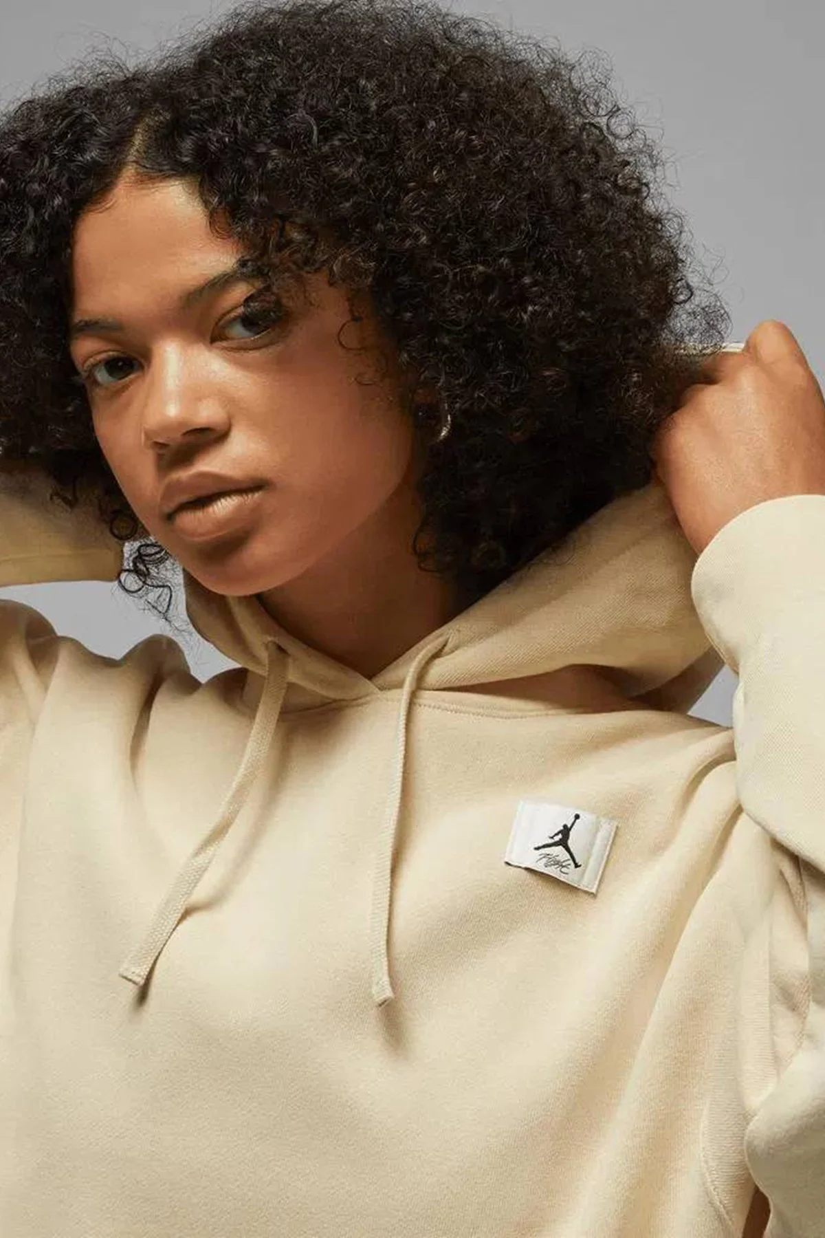 Nike Jordan Flight Fleece Oversize Hoodie Kadın Kapüşonlu Oversize Sweatshirt Bej Nike Jordan Flight Fleece Oversize Hoodie Kadın Kapüşonlu Oversize Sweatshirt Bej