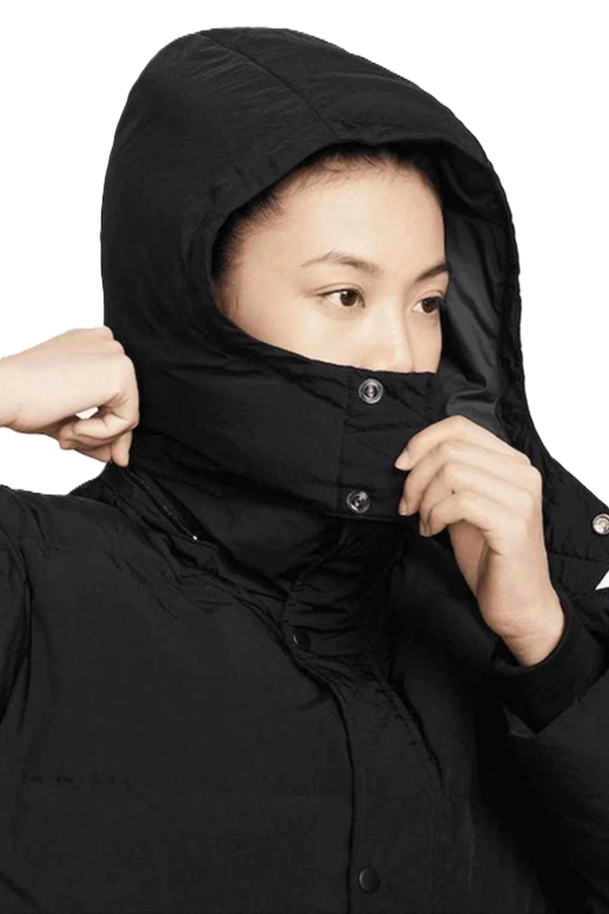 Nike Jordan Flight Loose Fit Down Fill Parka Çıkarılabilir Kapüşonlu Bol Kesim Kaz Tüyü Kadın Parka Siyah