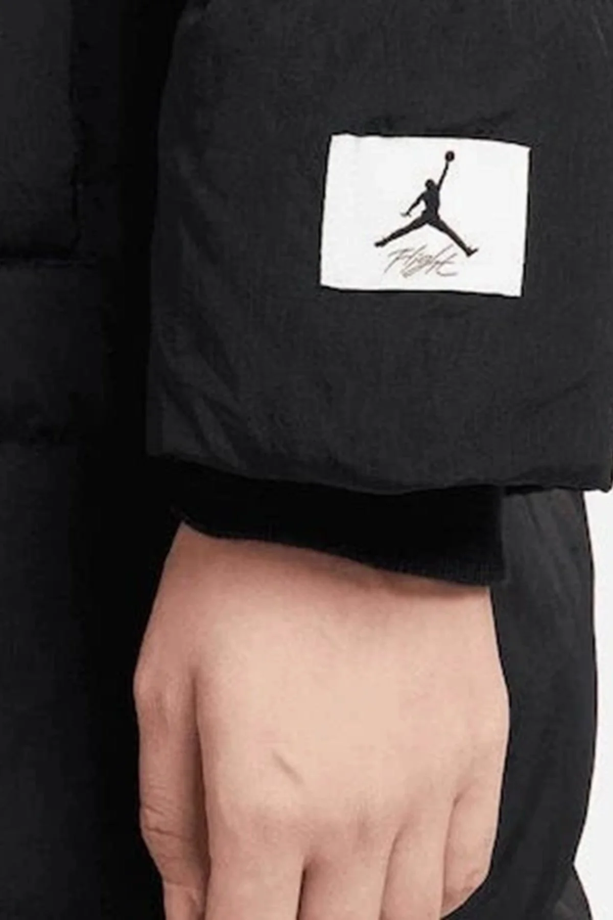 Nike Jordan Flight Loose Fit Down Fill Parka Çıkarılabilir Kapüşonlu Bol Kesim Kaz Tüyü Kadın Parka Siyah