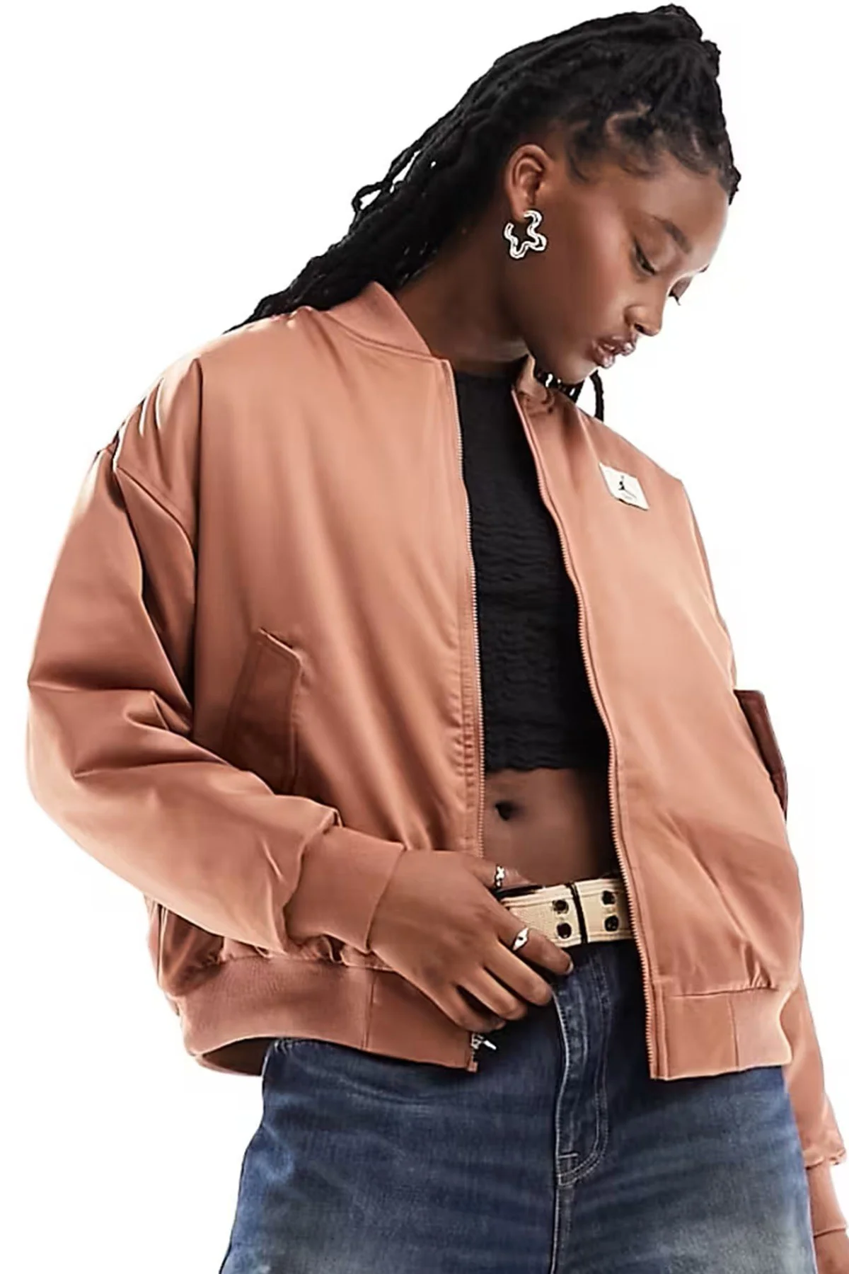 Nike Jordan Flight Renegade Synthetic Fill Oversize Jacket Kadın Dokuma Bomber Ceket Açık Kahverengi Fiyatı, Yorumları ve Özellikleri