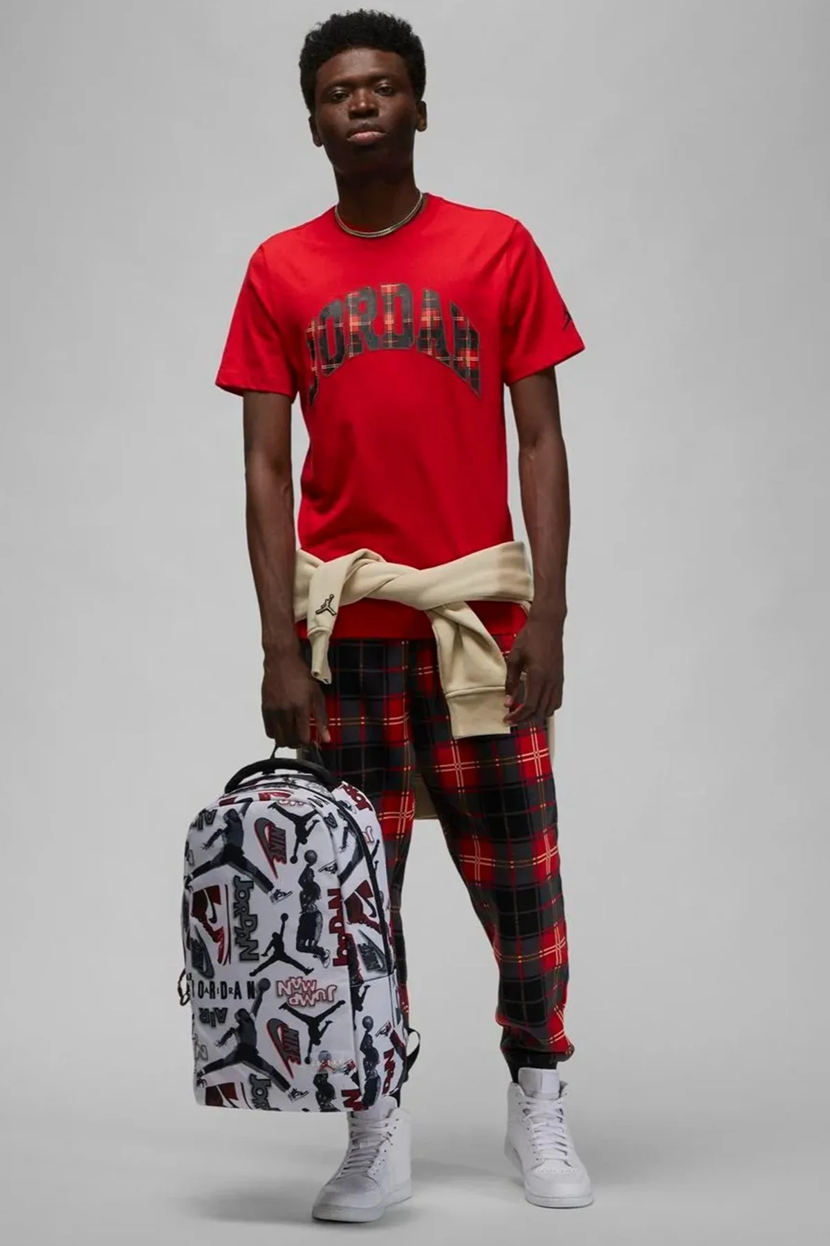 Nike Jordan Holiday SS crew Red Baskılı Erkek Günlük Tişört Kırmızı