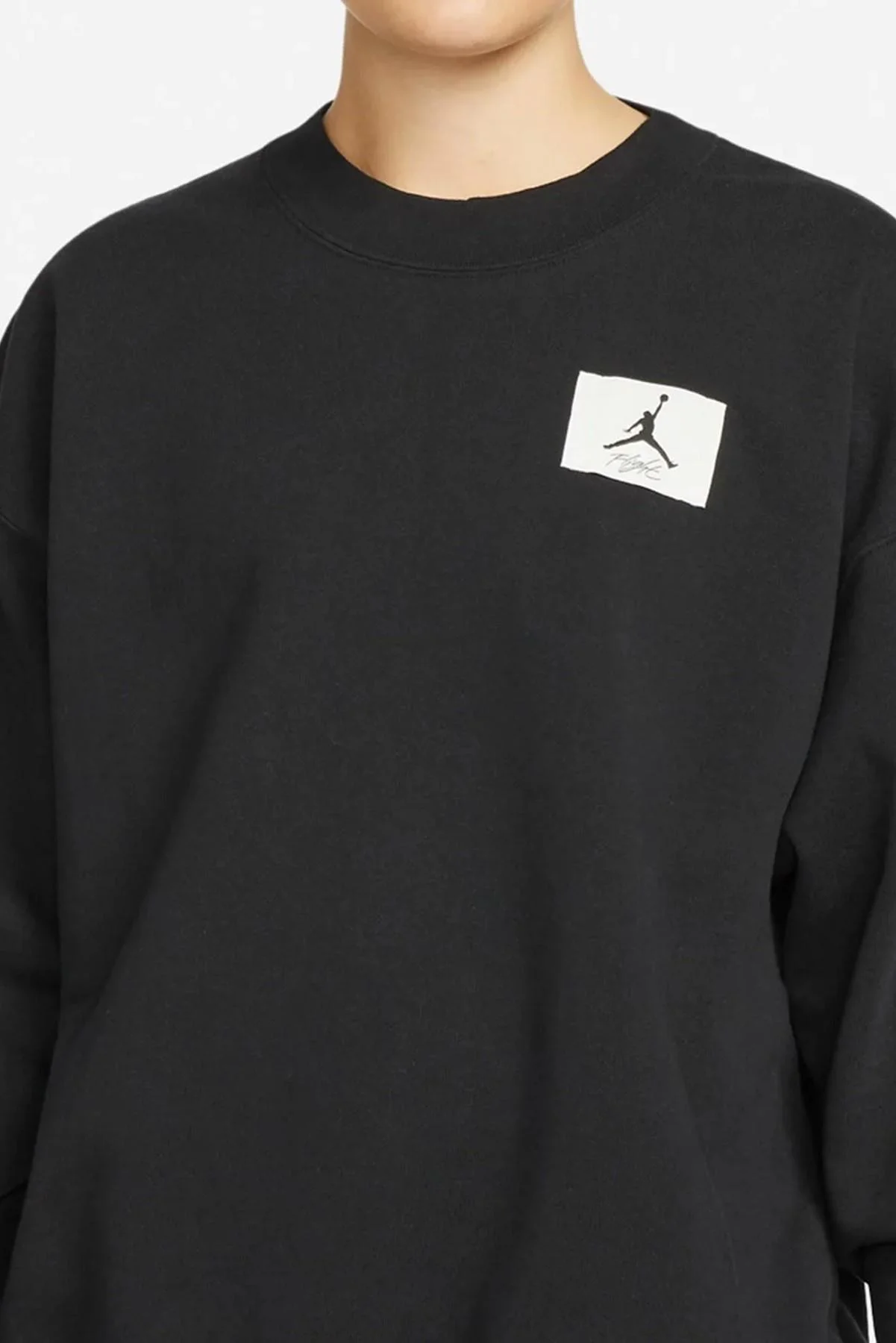 Nike Jordan Jumpman Essen Fleece Crew Oversize Kadın Geniş Kalıp Pamuk Sweatshirt Siyah Fiyatı, Yorumları ve Özellikleri