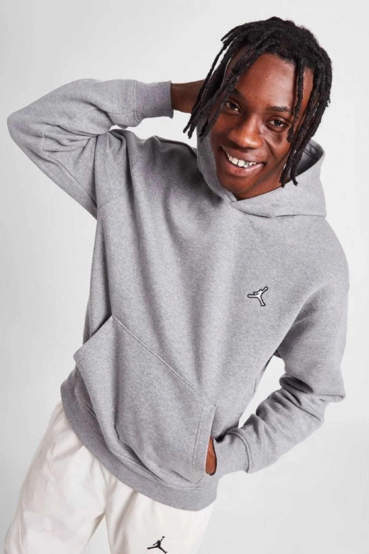 Nike Jordan Jumpman Unisex Pull Over Hoodie Kapüşonlu Gri Sweatshirt