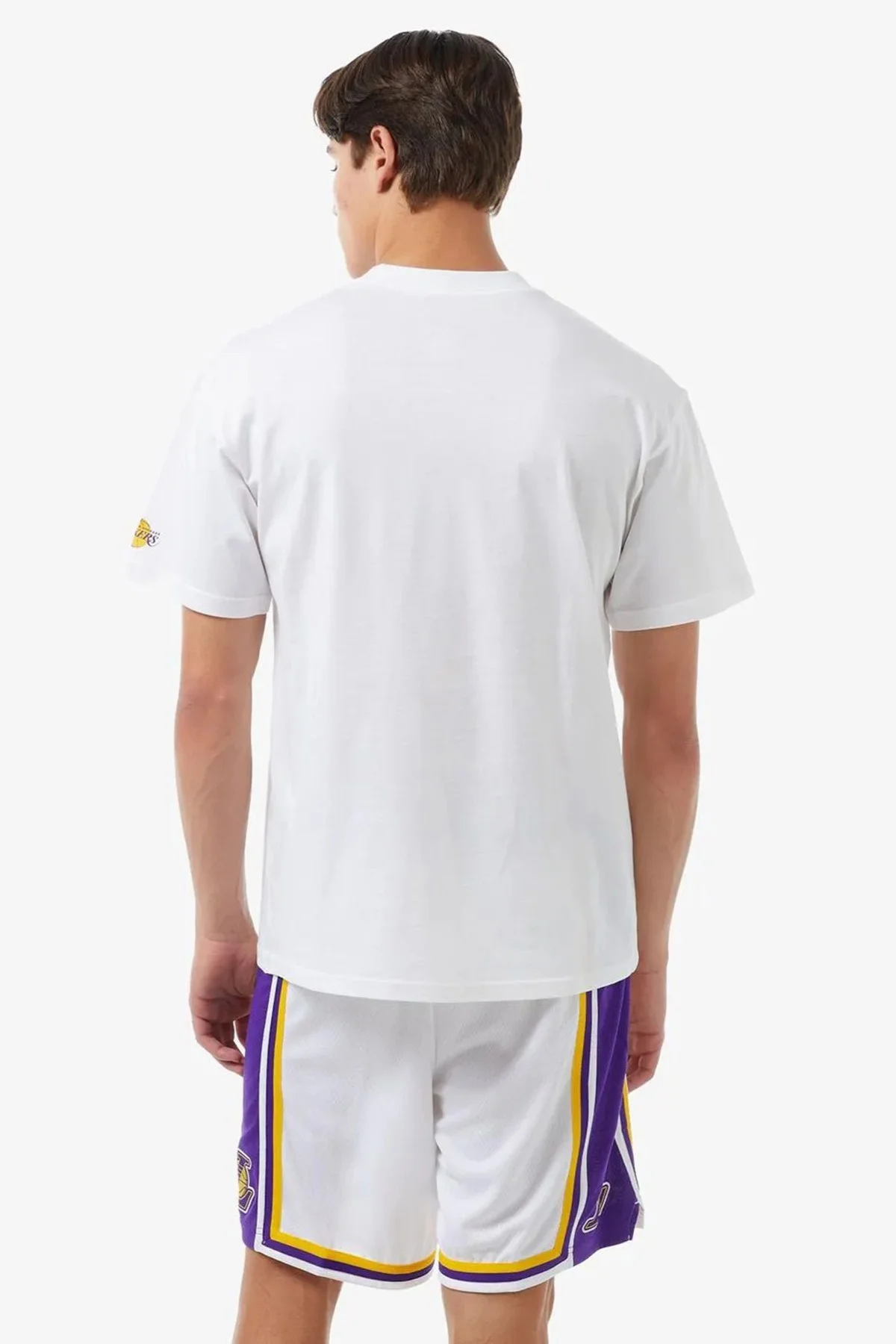 Nike Jordan Los Angeles Lakers Courtside Statement Edition NBA Mens Tee Loose Fit Grafik Baskılı Erkek Tişört Beyaz Nike Jordan Los Angeles Lakers Courtside Statement Edition NBA Mens Tee Loose Fit Grafik Baskılı Erkek Tişört Beyaz