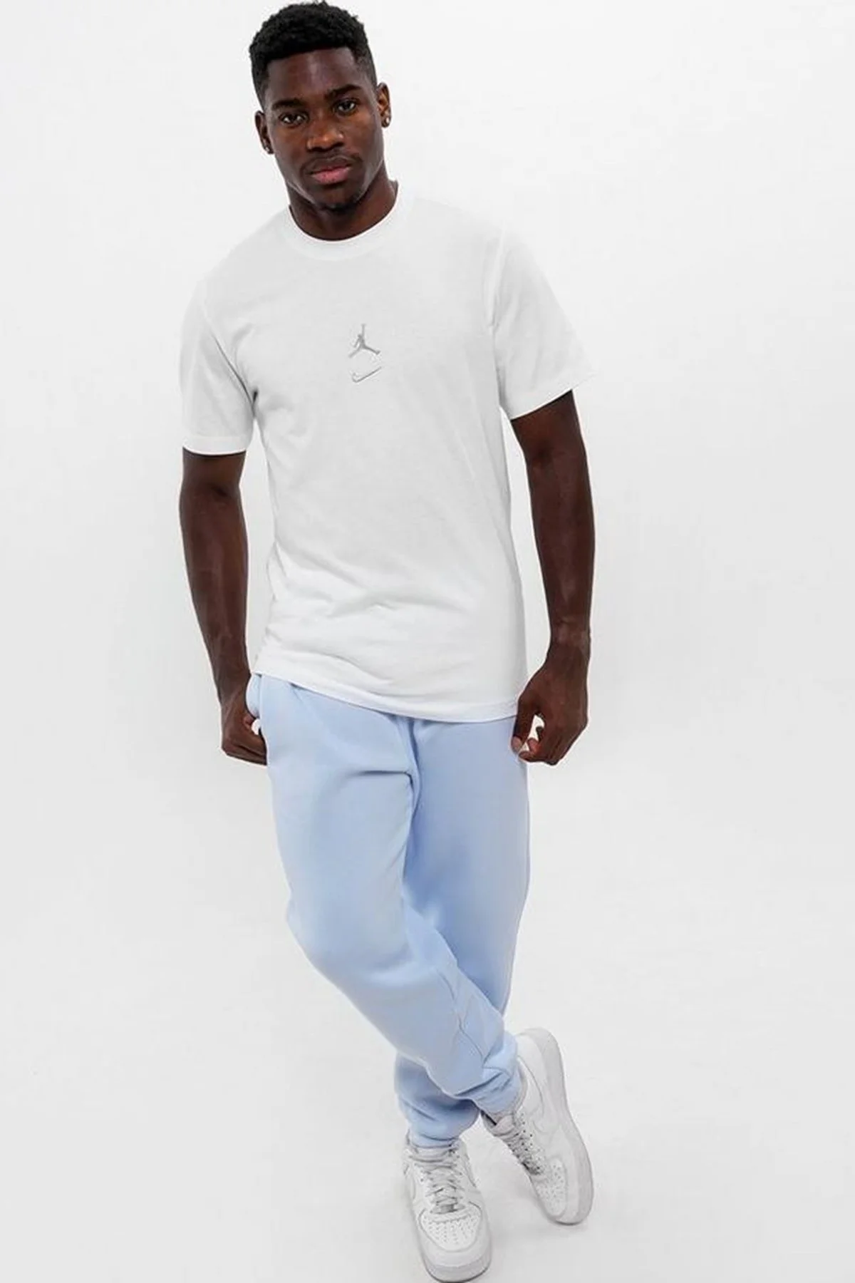 Nike Jordan MVP Men's Jumpman T-Shirt Erkek Günlük Nakış Swoosh Pamuklu Tişört Beyaz