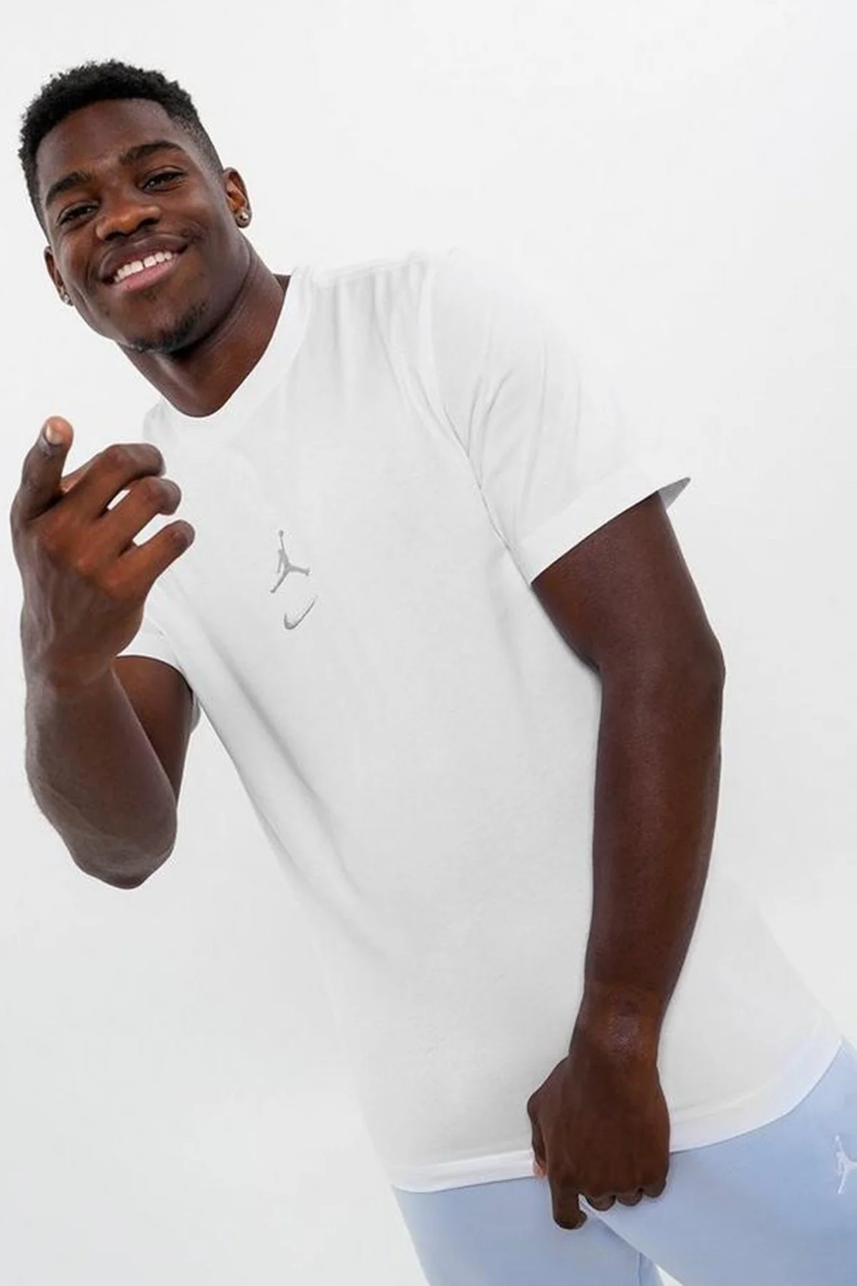 Nike Jordan MVP Men's Jumpman T-Shirt Erkek Günlük Nakış Swoosh Pamuklu Tişört Beyaz