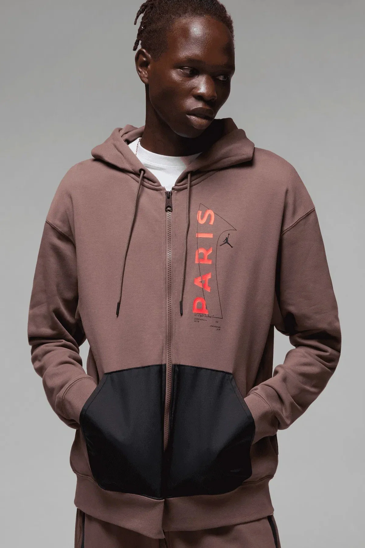 Nike Jordan Paris Saint-Germain Fleece Mens Hoodie Erkek Kapüşonlu Sweatshirt Kahverengi Nike Jordan Paris Saint-Germain Fleece Mens Hoodie Erkek Kapüşonlu Sweatshirt Kahverengi
