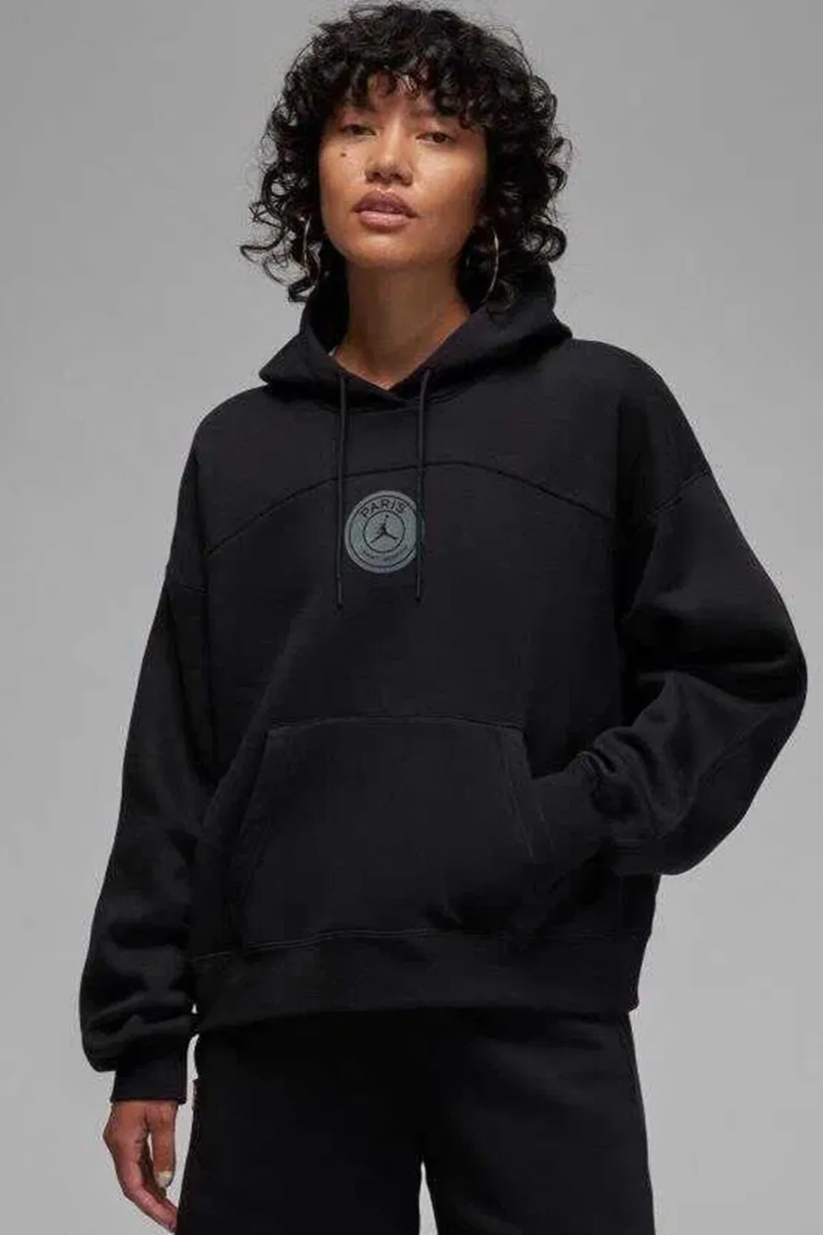 Nike Jordan PSG 23 Loose Fit Hoodie Bol Kesim Kapişonlu Kadın Sweatshirt Siyah Nike Jordan PSG 23 Loose Fit Hoodie Bol Kesim Kapişonlu Kadın Sweatshirt Siyah