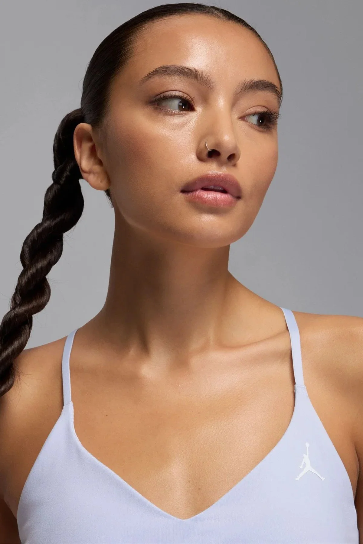 Nike Jordan Support Indy Logo Women's Bra Kadın Açık Mavi Nike Jordan Support Indy Logo Women's Bra Kadın Açık Mavi