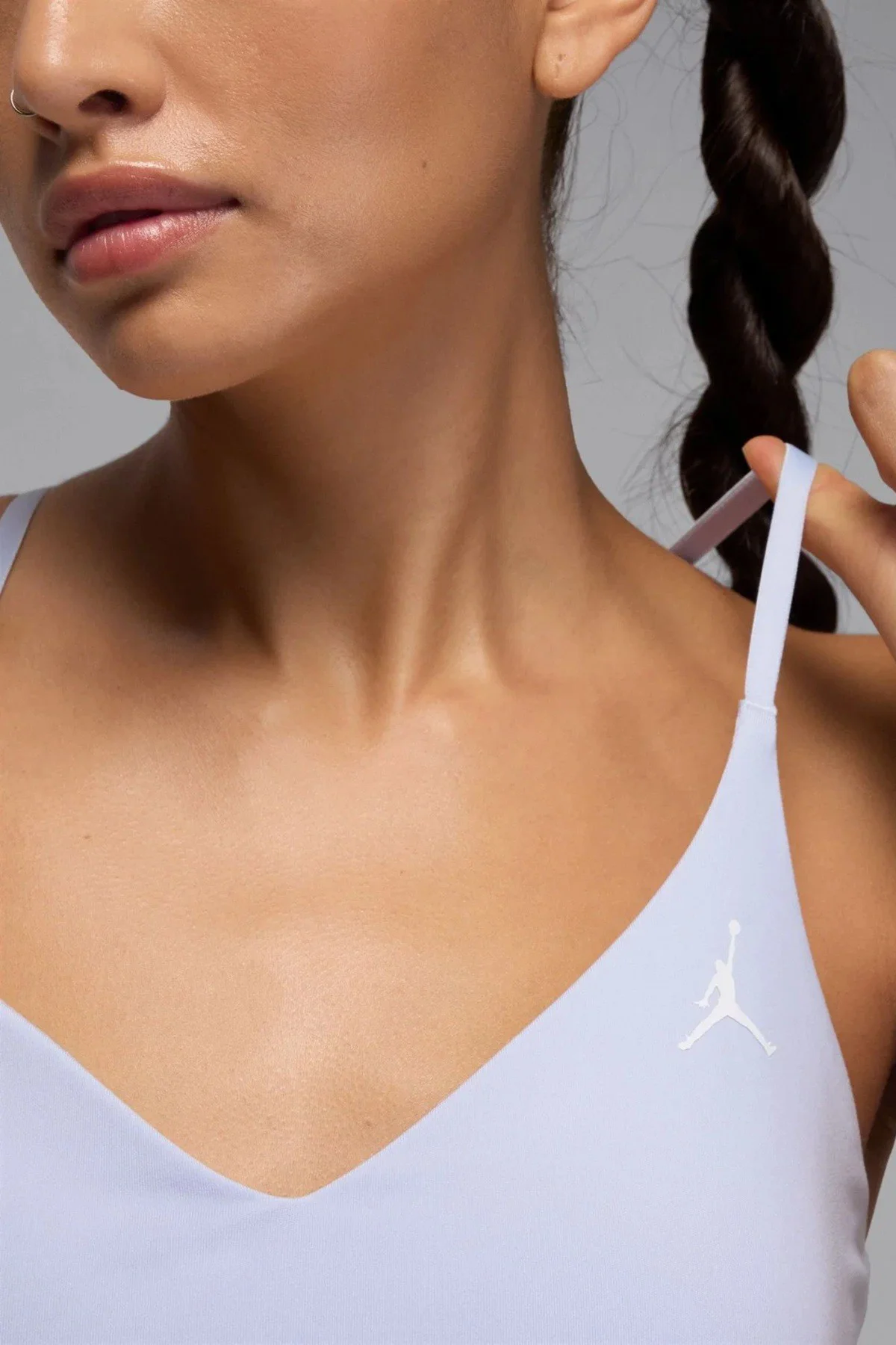 Nike Jordan Support Indy Logo Women's Bra Kadın Açık Mavi Nike Jordan Support Indy Logo Women's Bra Kadın Açık Mavi