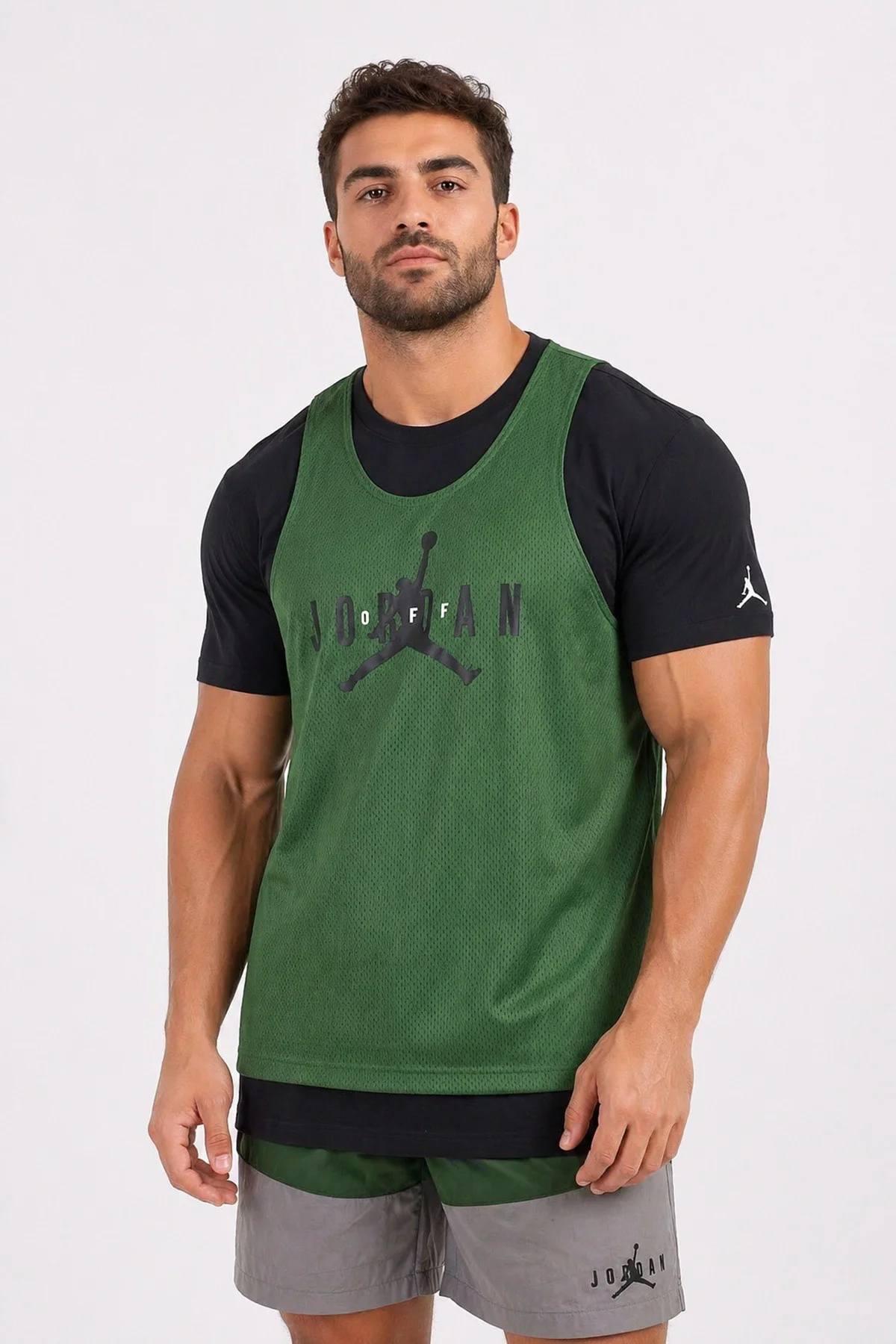Nike Jordan X Off White Mens T-Shirt Atlet Detaylı Erkek Pamuklu Tişört Yeşil Siyah Nike Jordan X Off White Mens T-Shirt Atlet Detaylı Erkek Pamuklu Tişört Yeşil Siyah