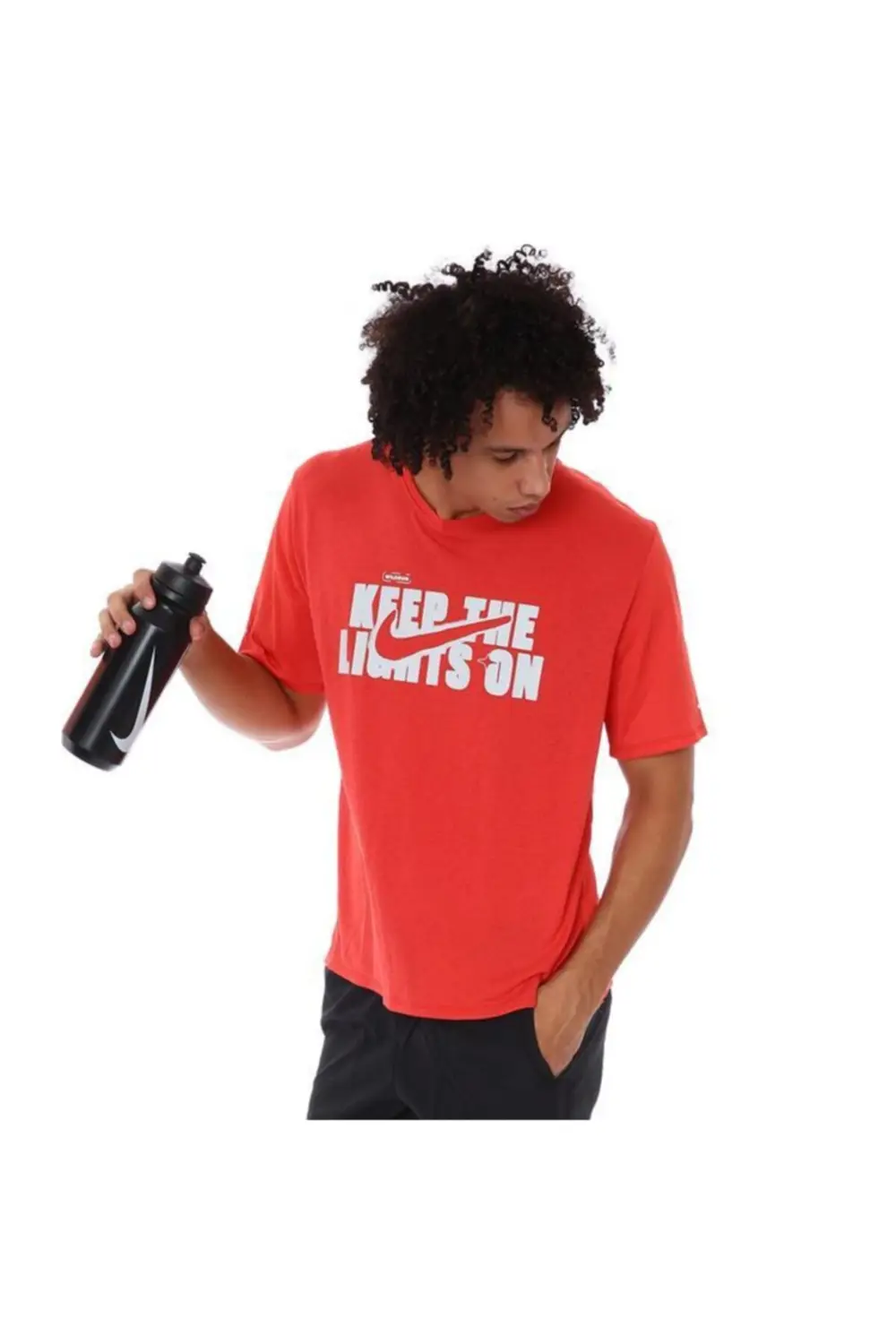 Nike M Nk Df Wr Miler Gx Ss Erkek Kırmızı Koşu Tişört DD5276-605