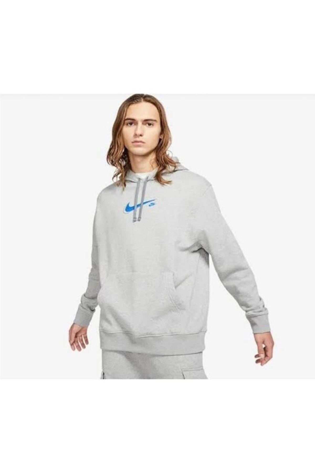 Nike  Mens Homme Sptcas/Sptlsr Hoodie Sweatshirt Gri