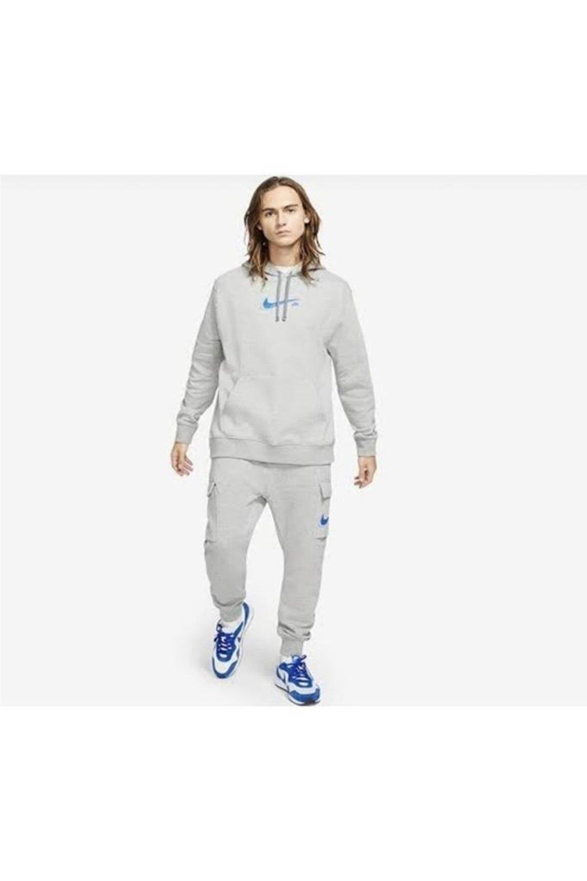 Nike  Mens Homme Sptcas/Sptlsr Hoodie Sweatshirt Gri