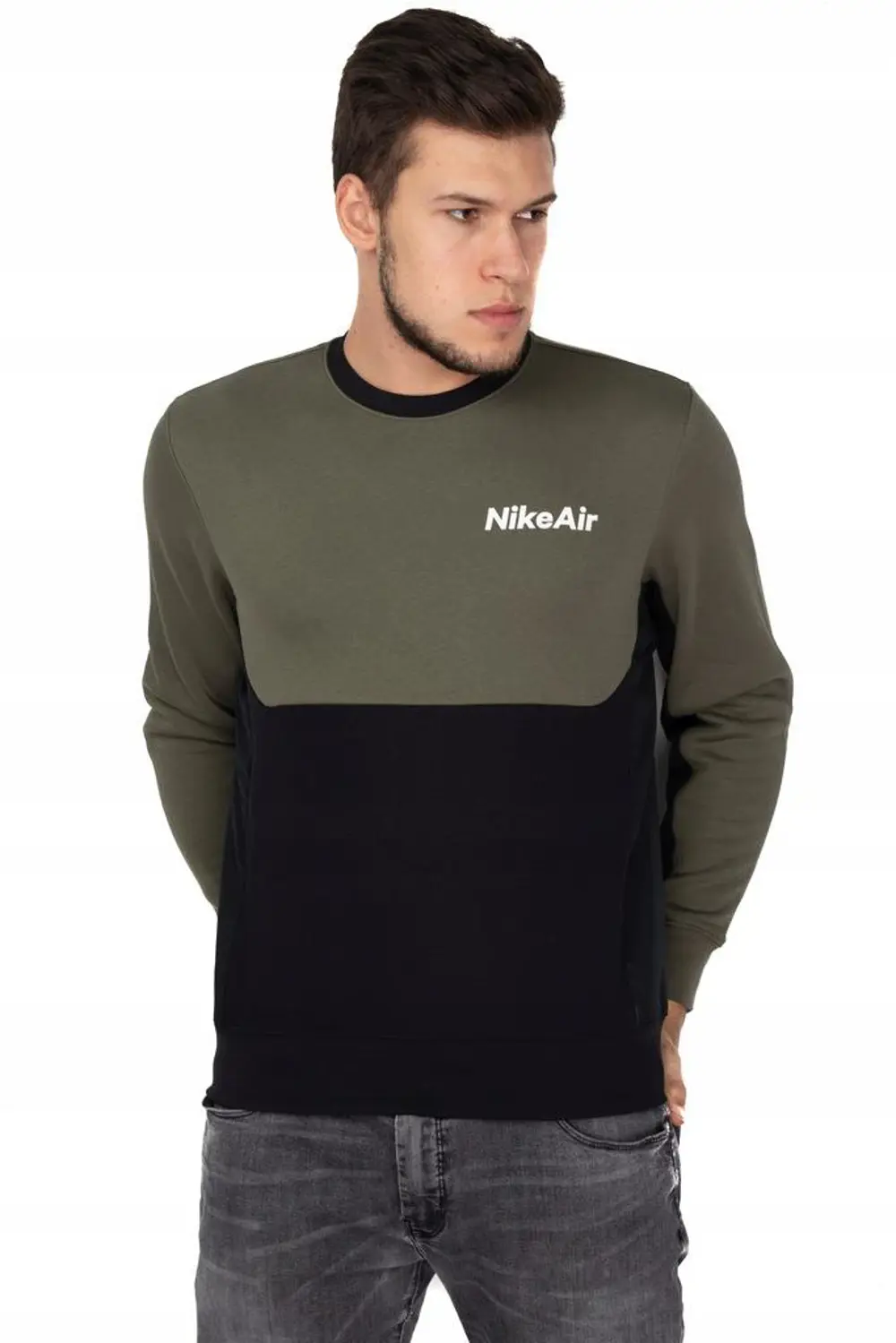 Nike Mens Homme SPTCAS/SPTLSR Sweatshirt Yeşil-Lac.
