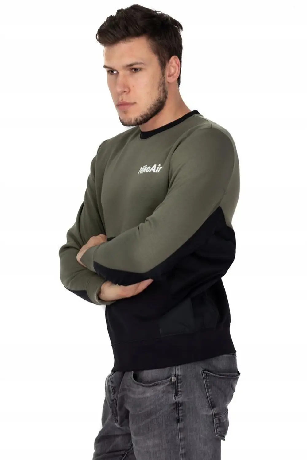 Nike Mens Homme SPTCAS/SPTLSR Sweatshirt Yeşil-Lac.