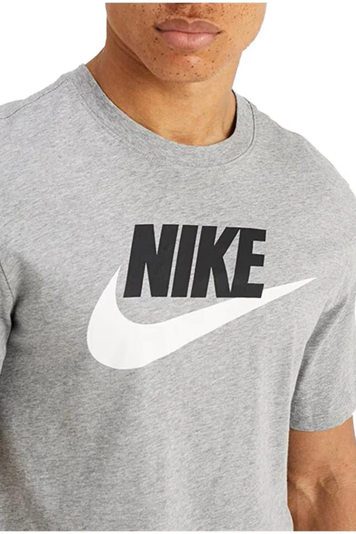 Nike Mens İcon Future Tee Baskılı Erkek Günlük Tişört Gri