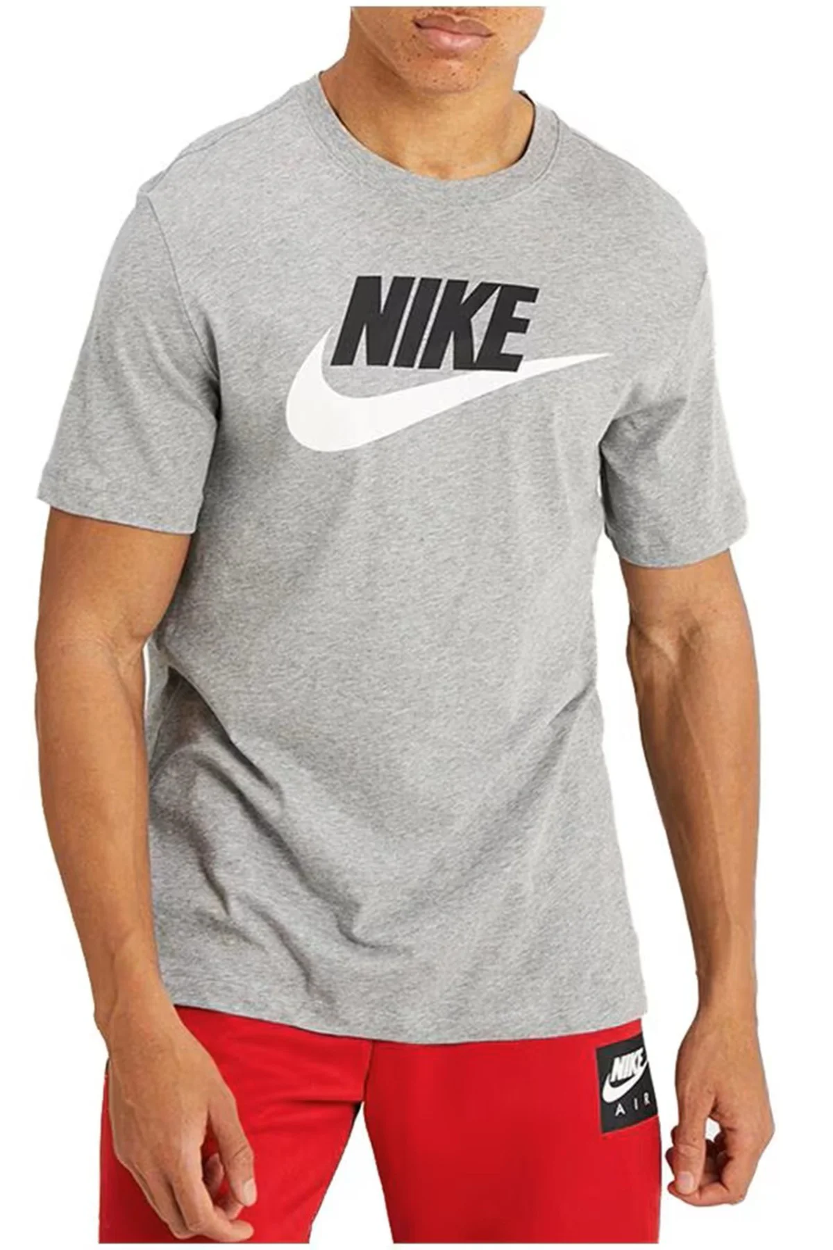 Nike Mens İcon Future Tee Baskılı Erkek Günlük Tişört Gri