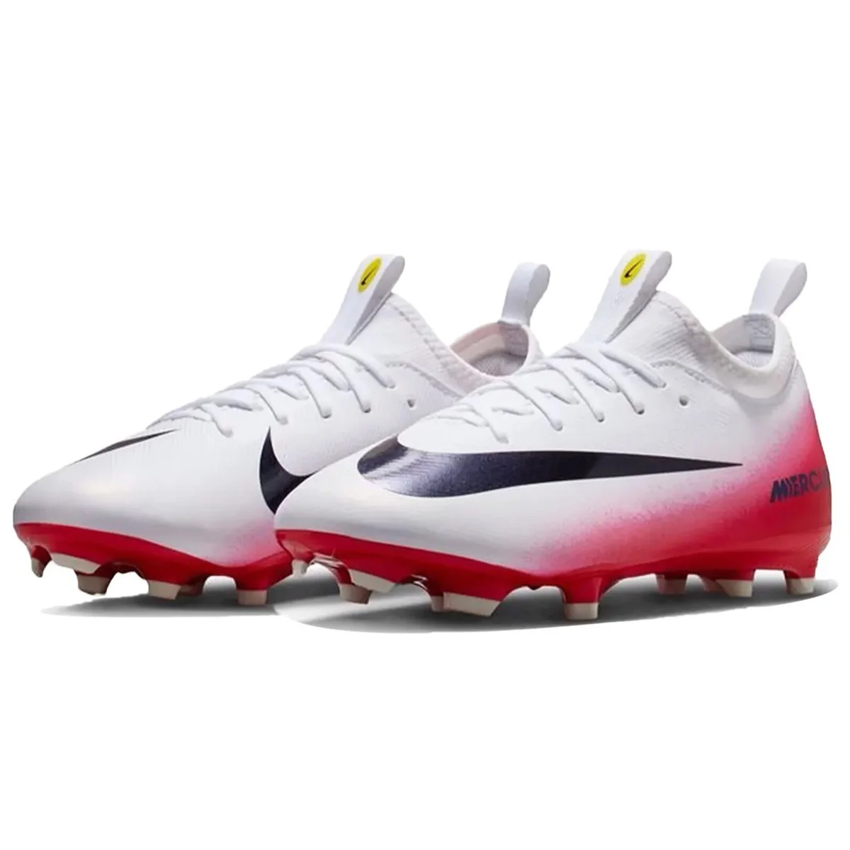 Nike Mercurial  Zoom Vapor 16 Academy FG/MG LV8 Kids Football Shoes White Red Çocuk Çoklu Zemin Kramponu Beyaz