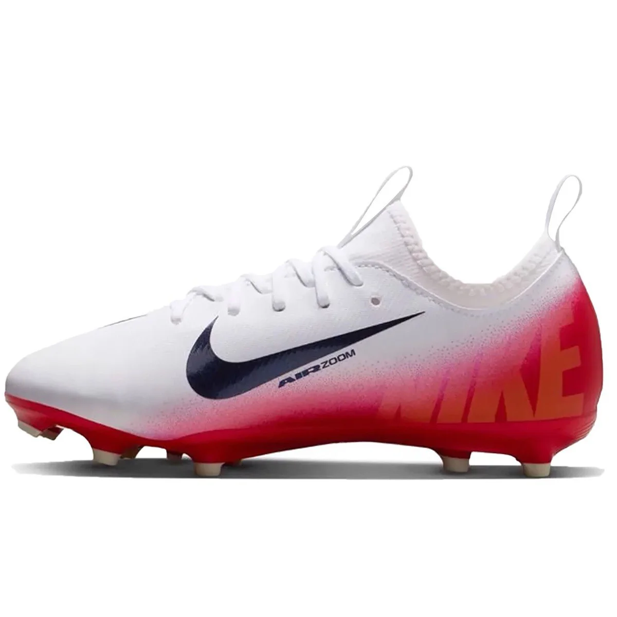 Nike Mercurial  Zoom Vapor 16 Academy FG/MG LV8 Kids Football Shoes White Red Çocuk Çoklu Zemin Kramponu Beyaz