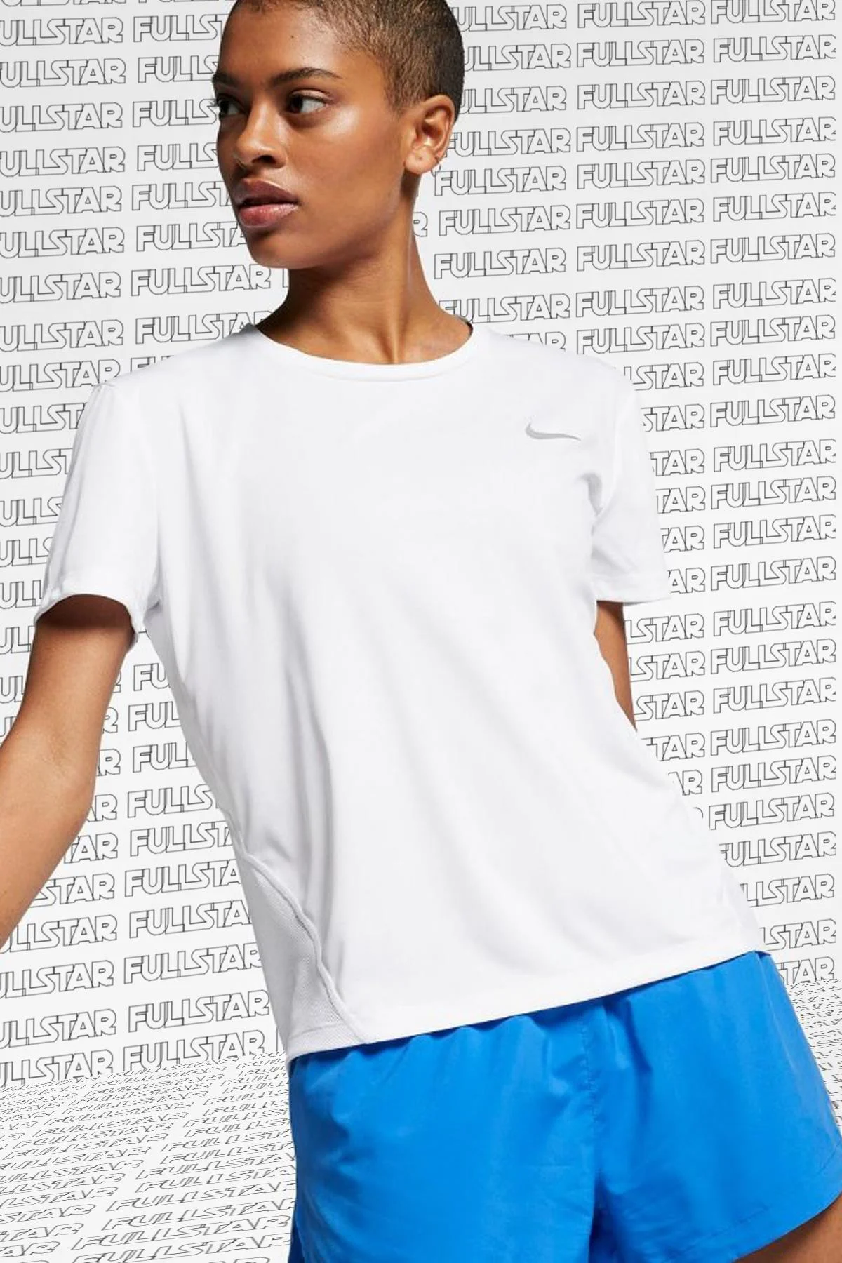 Nike Miler Dri Fit White Tee Sırt Panelli Beyaz Koşu Antrenman Tişörtü Nike Miler Dri Fit White Tee Sırt Panelli Beyaz Koşu Antrenman Tişörtü