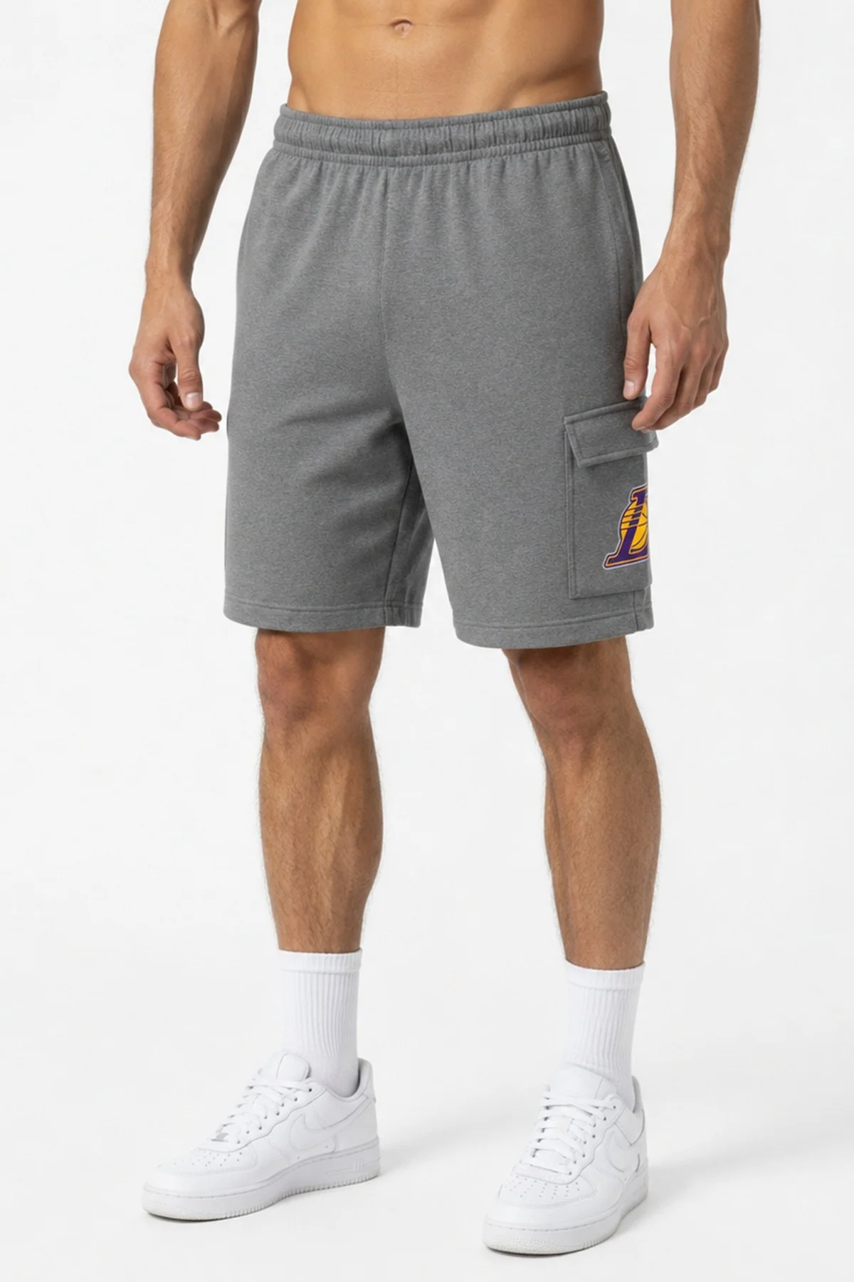 Nike NBA Cargo Shorts Los Angeles Lakers Club Courtside Erkek Pamuklu Kargo Şort Gri Fiyatı, Yorumları ve Özellikleri