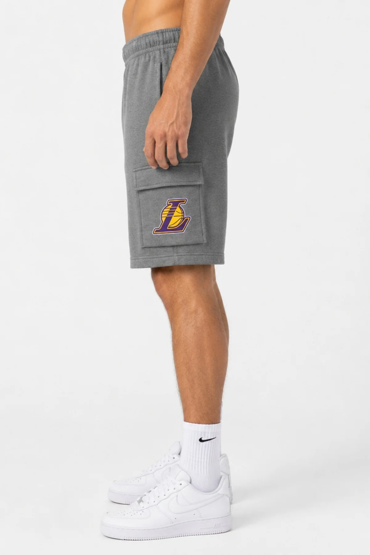 Nike NBA Cargo Shorts Los Angeles Lakers Club Courtside Erkek Pamuklu Kargo Şort Gri Fiyatı, Yorumları ve Özellikleri