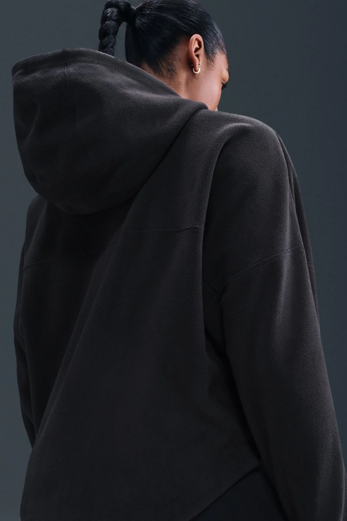 Nike One Oversize Therma-Fit Full Zip Womens Sweatshirt Bol Kesim Tam Fermuar Kapüşonlu Polar Kadın Sweatshirt Siyah Nike One Oversize Therma-Fit Full Zip Womens Sweatshirt Bol Kesim Tam Fermuar Kapüşonlu Polar Kadın Sweatshirt Siyah