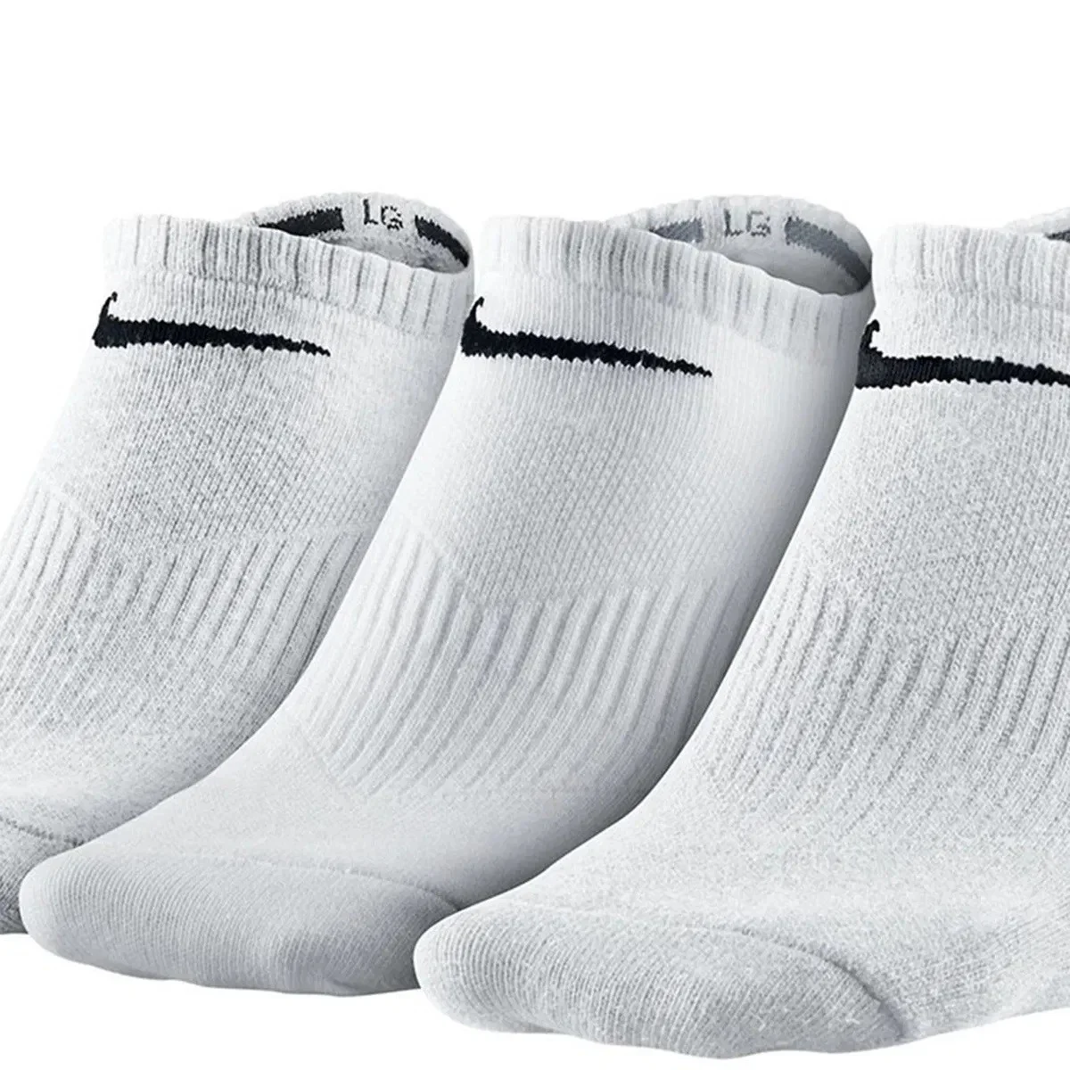Nike Performance Lightweight No Show 3'lü Pamuklu Soket Çorap Beyaz Nike Performance Lightweight No Show 3'lü Pamuklu Soket Çorap Beyaz