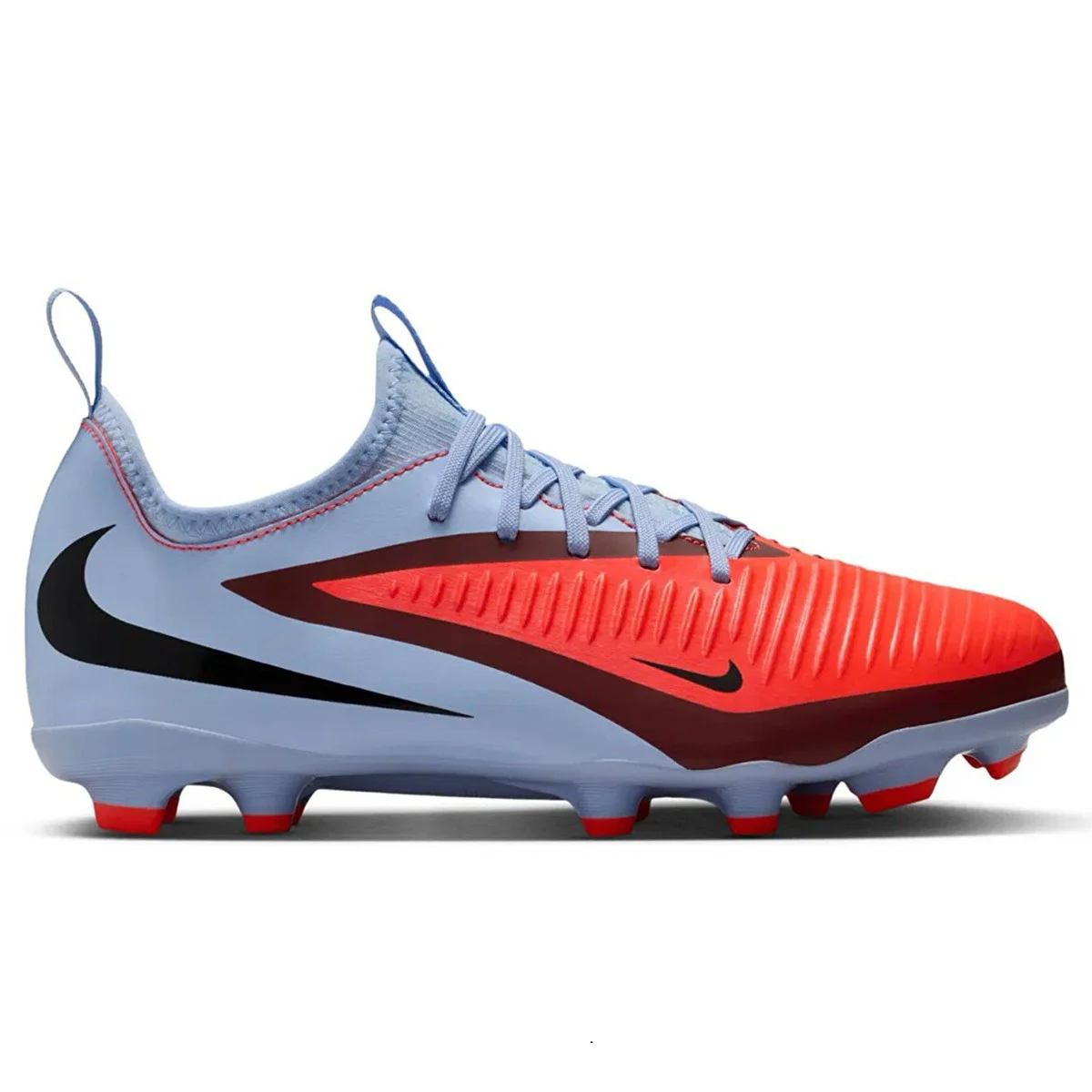 Nike Phantom 6 Low Academy Kids Football Shoes Çocuk Çoklu Zemin Kramponu Mavi Kırmızı