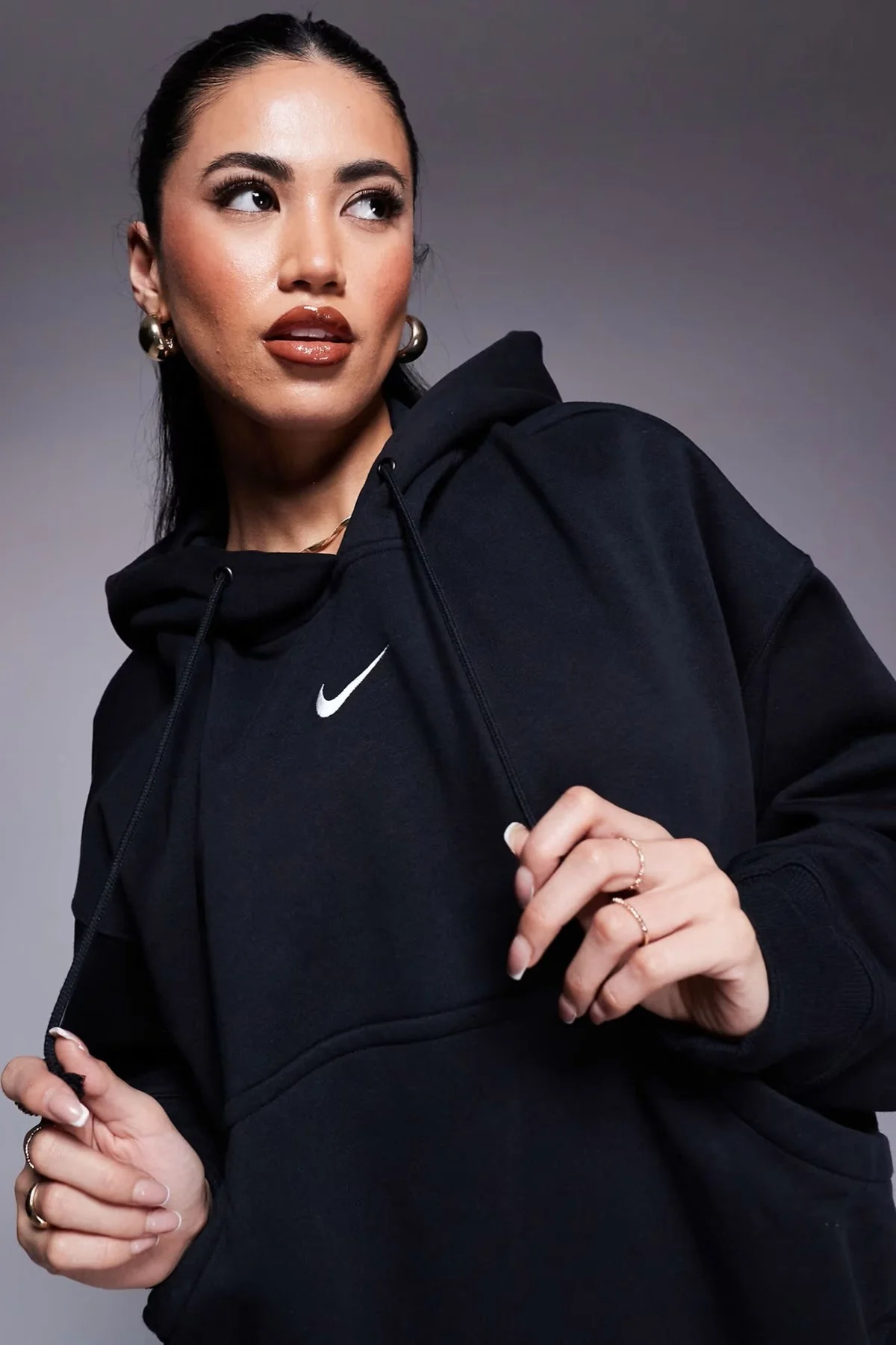 Nike Phoenix Fleece Pullover Oversize Womens Sweatshirt Bol Kesim Kapüşonlu Kadın Sweatshirt Siyah Nike Phoenix Fleece Pullover Oversize Womens Sweatshirt Bol Kesim Kapüşonlu Kadın Sweatshirt Siyah