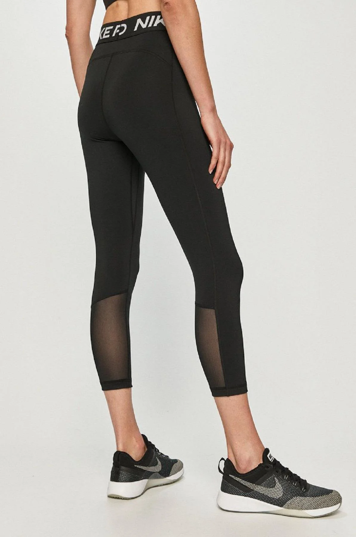 Nike Pro 365 Mid-Rise Crop Training Legging Tight Fit Black Toparlayıcı Siyah Tayt