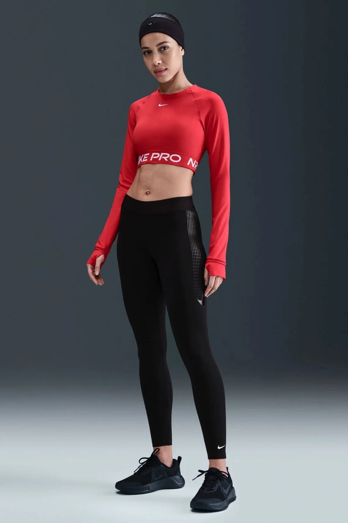 Nike Pro 365 Mid Rise Dri-Fit Womens Tight Grafik Baskılı Kadın Antreman Taytı Siyah Fiyatı, Yorumları ve Özellikleri
