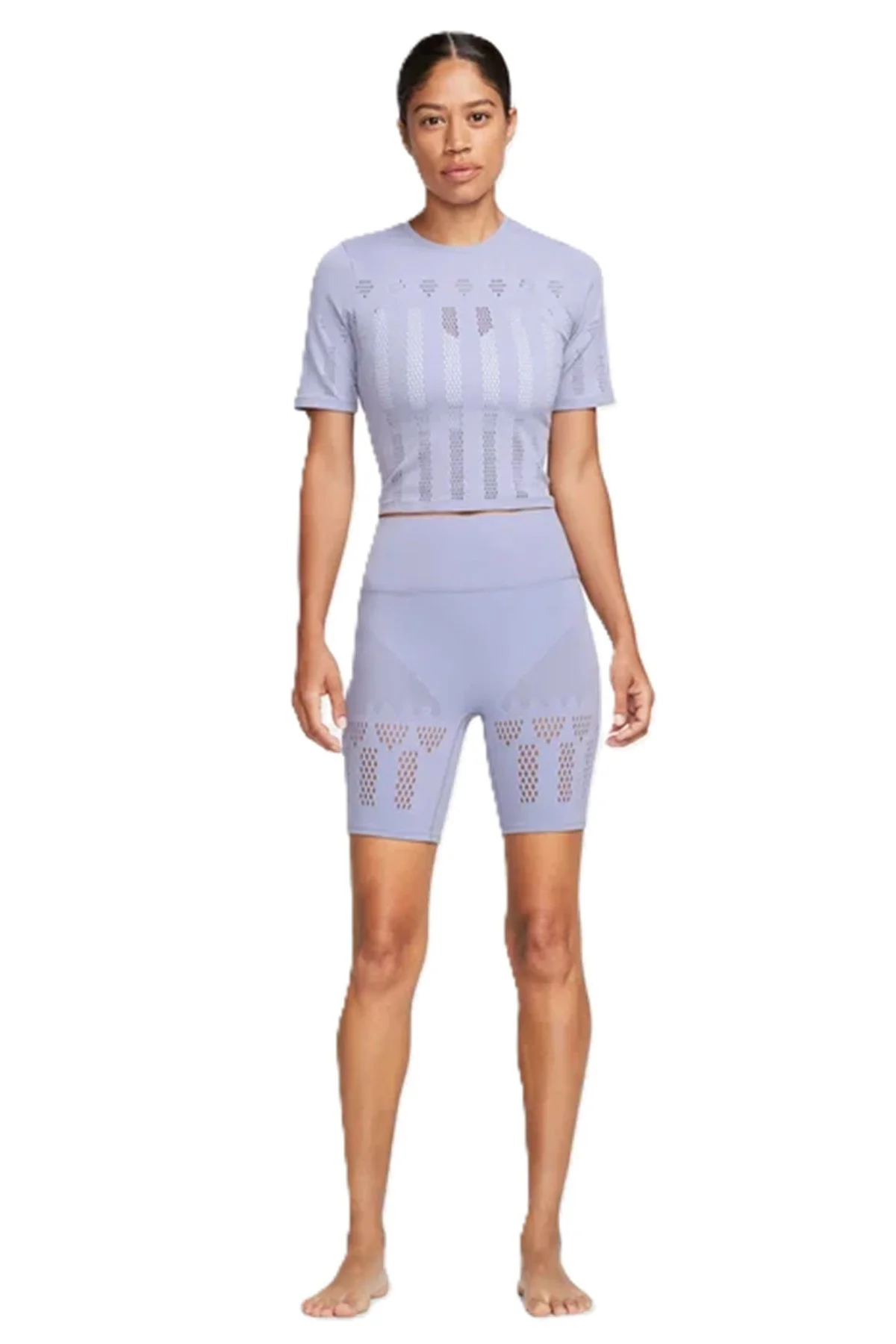 Nike Pro Dri Fit ADV Luxe High-Waisted Womens Tight Yüksek Bel Kadın Yoga Antreman Taytı Mor
