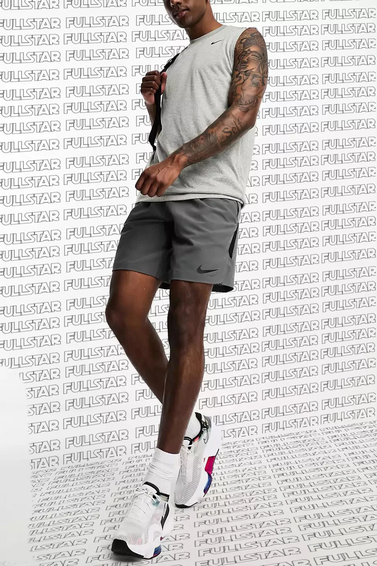 Nike Pro Dri Fit Flex Rep 3.0 Unlined Training Erkek Şort Gri