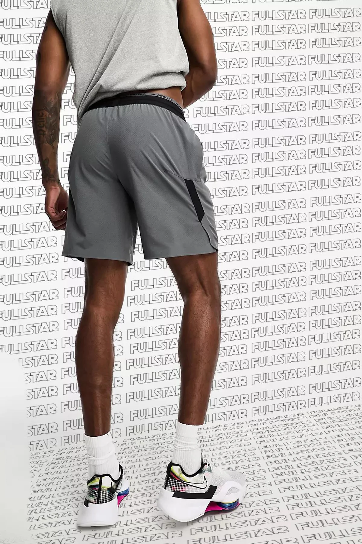 Nike Pro Dri Fit Flex Rep 3.0 Unlined Training Erkek Şort Gri
