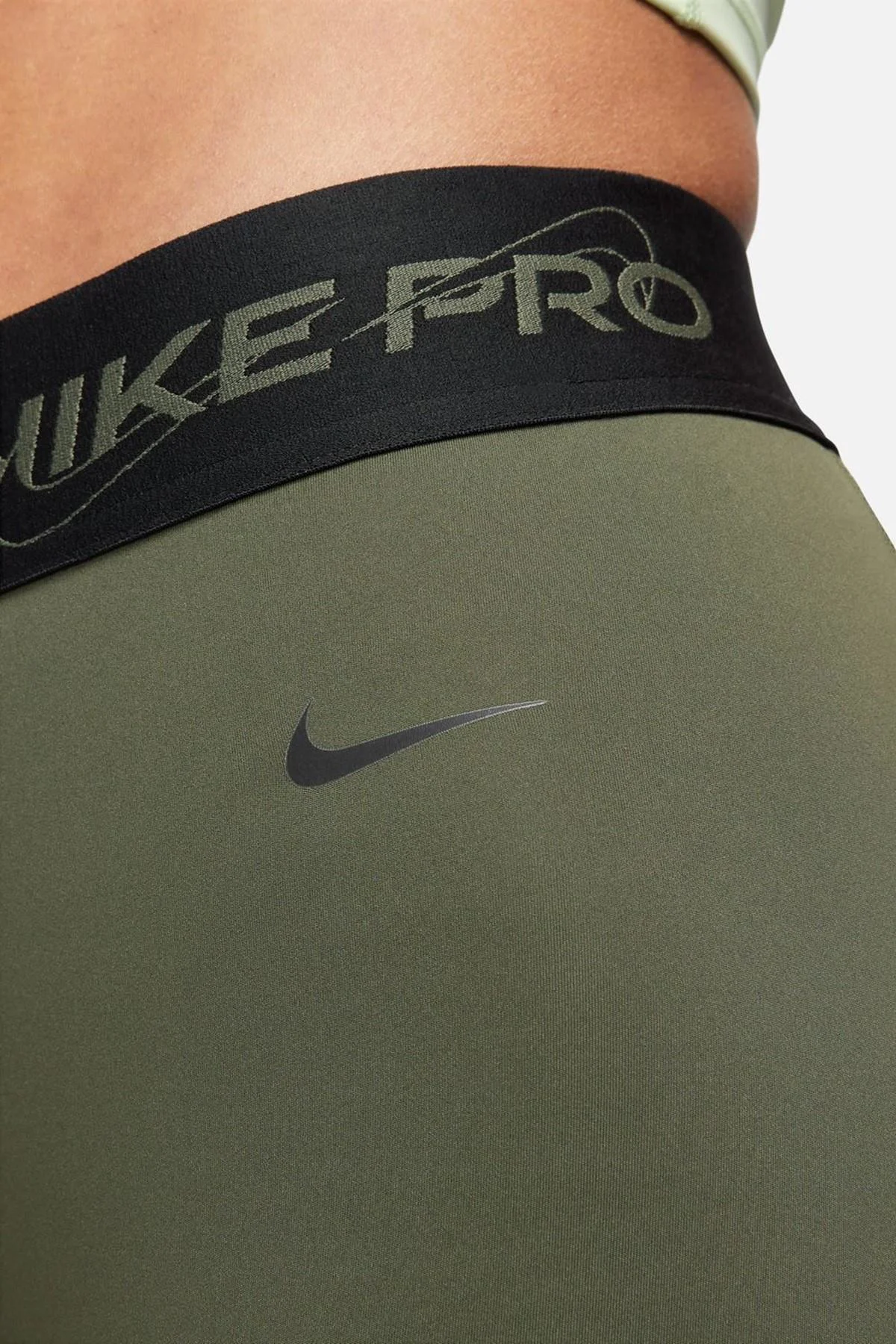 Nike Pro Dri Fit Grafik Mid Rise 7/8 Lenght Tight Purple Kadın Antrenman Taytı Haki