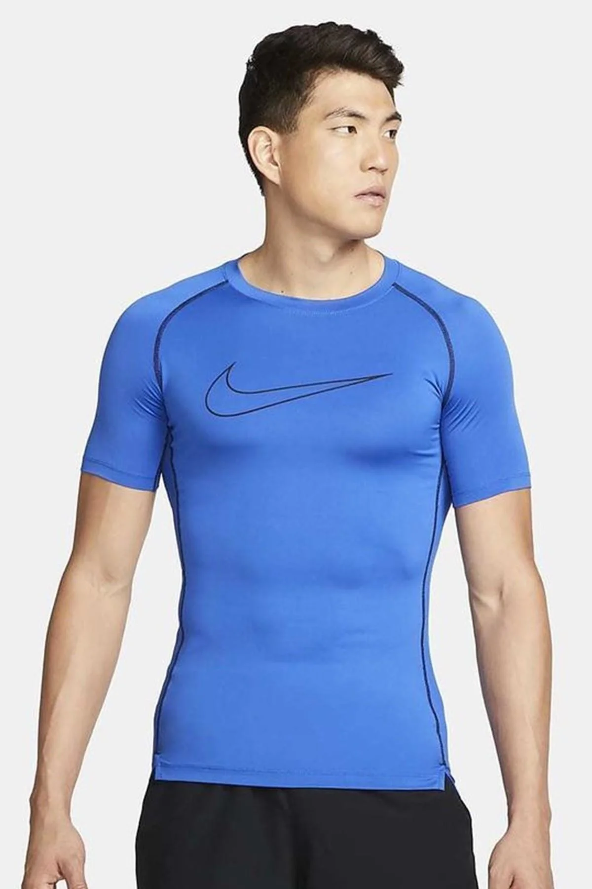 Nike Pro Dri Fit Men's Tight Fit Short Sleeve Top Slim Fit Body Erkek Antrenman Tişört Sax Mavi Nike Pro Dri Fit Men's Tight Fit Short Sleeve Top Slim Fit Body Erkek Antrenman Tişört Sax Mavi
