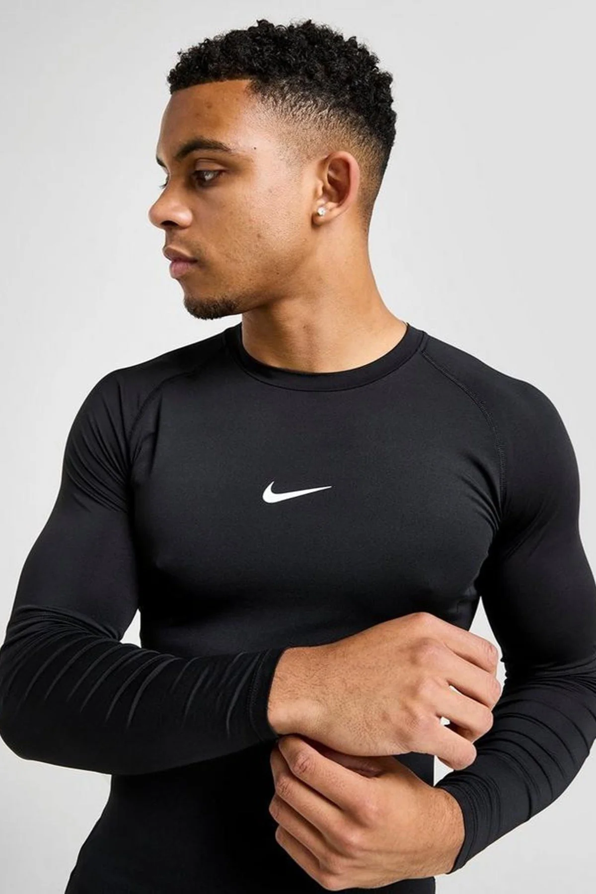Nike Pro Dri Fit Tight Top Mens LS Uzun Kollu Erkek Antreman Sweatshirt Siyah Nike Pro Dri Fit Tight Top Mens LS Uzun Kollu Erkek Antreman Sweatshirt Siyah