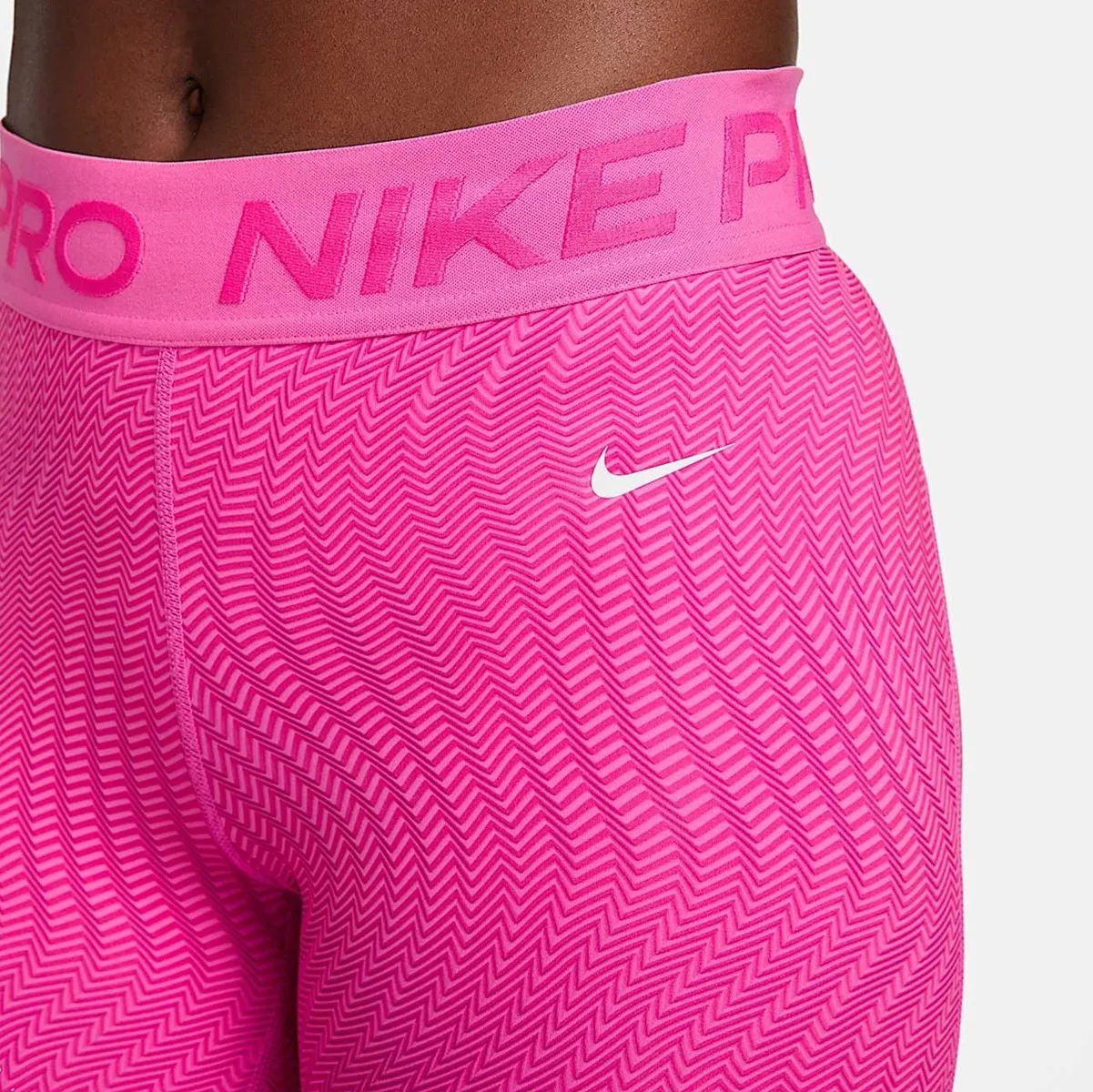 Nike Pro Dri Fit Trainning Medium Support Mid Rise 7/8 Length Kadın Desenli Antrenman Taytı Pembe Fiyatı, Yorumları ve Özellikleri