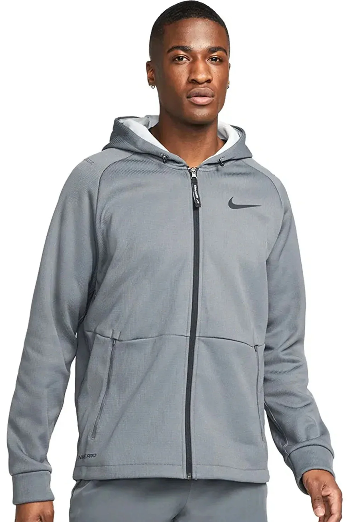 Nike Pro Terma Fit Sphere Full Zip Men's Hoodie Erkek Kapüşonlu Terma Fit Sweatshirt Gri Fiyatı, Yorumları ve Özellikleri