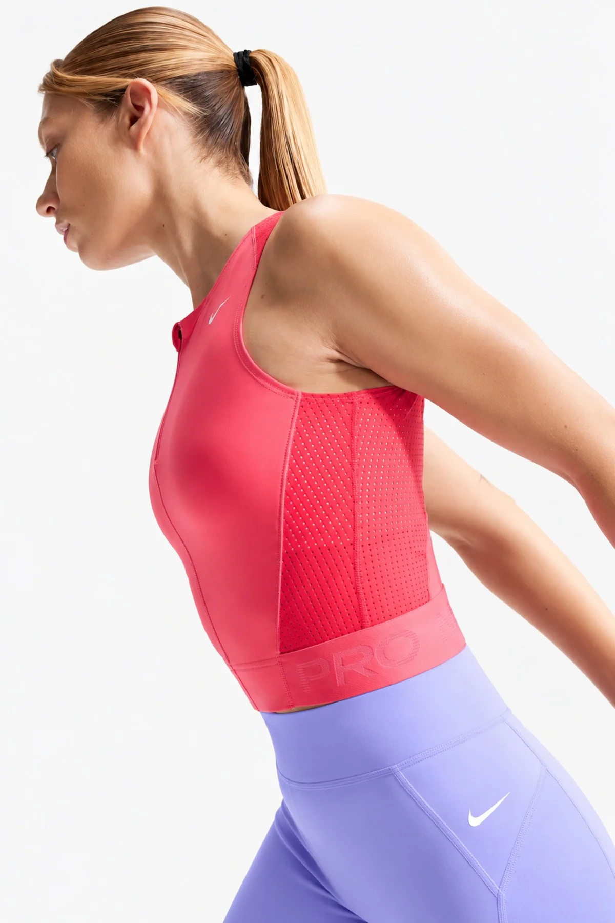 Nike Pro Women's Dri Fit Tank Top Coral Pink Çeyrek Fermuar Kadın Antreman Atleti Mercan Pembesi Nike Pro Women's Dri Fit Tank Top Coral Pink Çeyrek Fermuar Kadın Antreman Atleti Mercan Pembesi