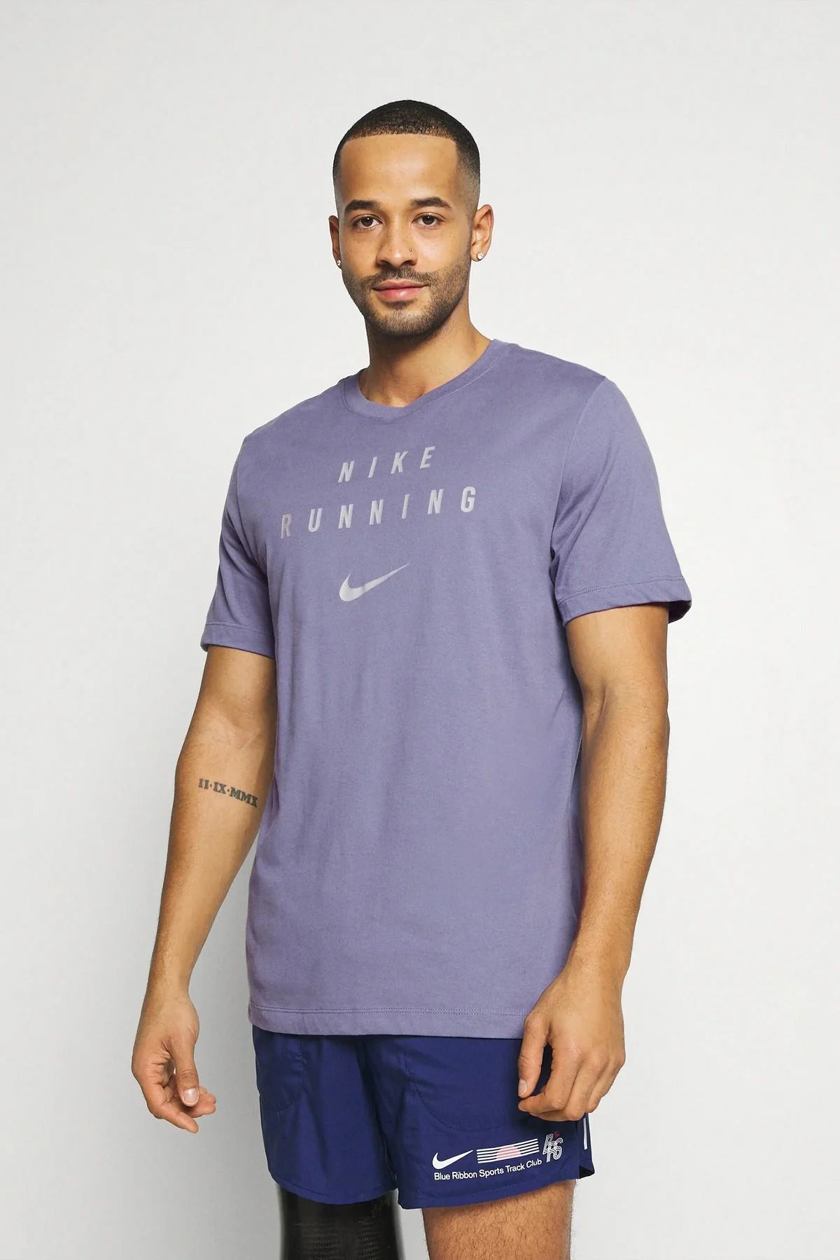 Nike Running Dri-Fit Run Division Reflect Reflektörlü Mavi Tişört