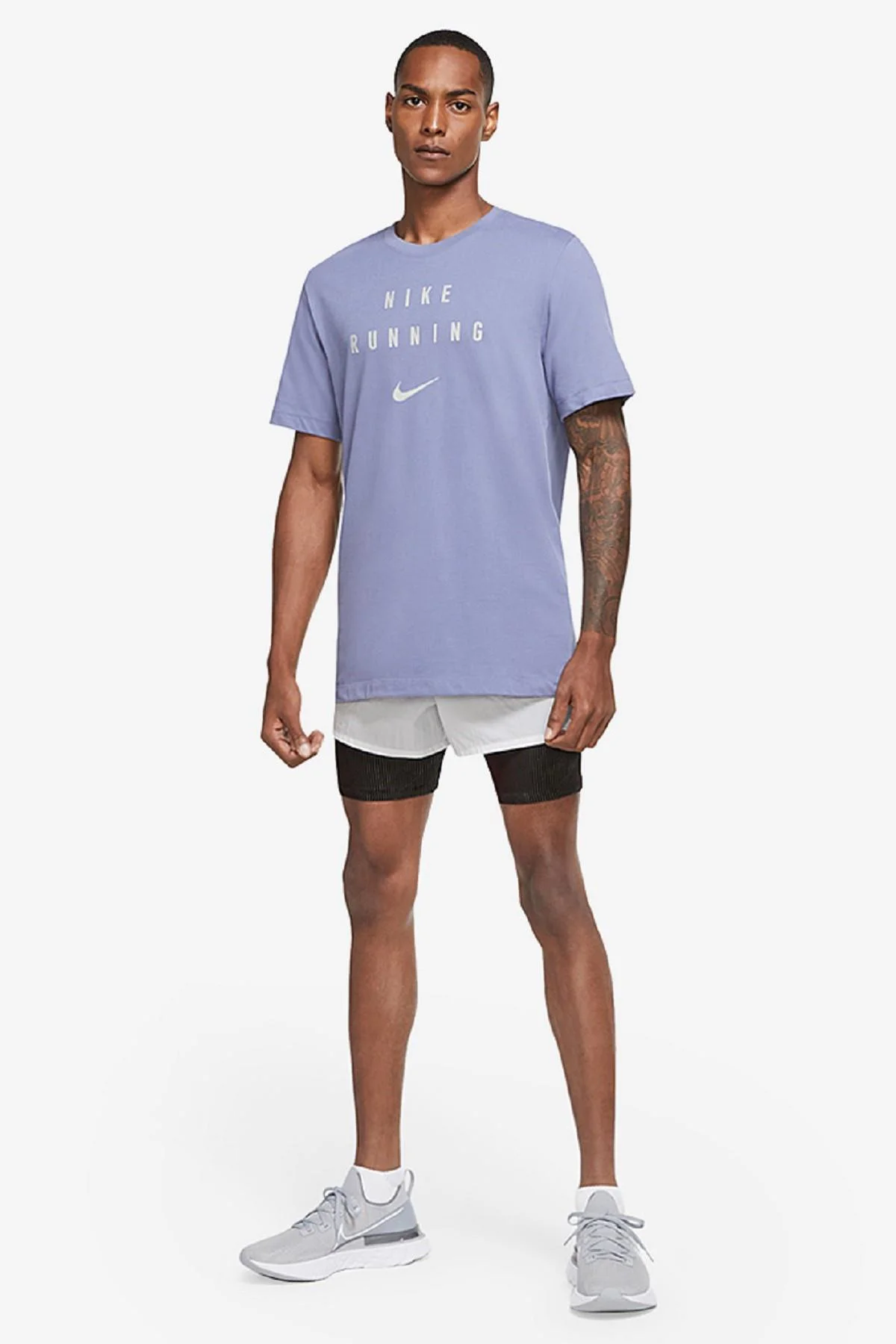 Nike Running Dri-Fit Run Division Reflect Reflektörlü Mavi Tişört