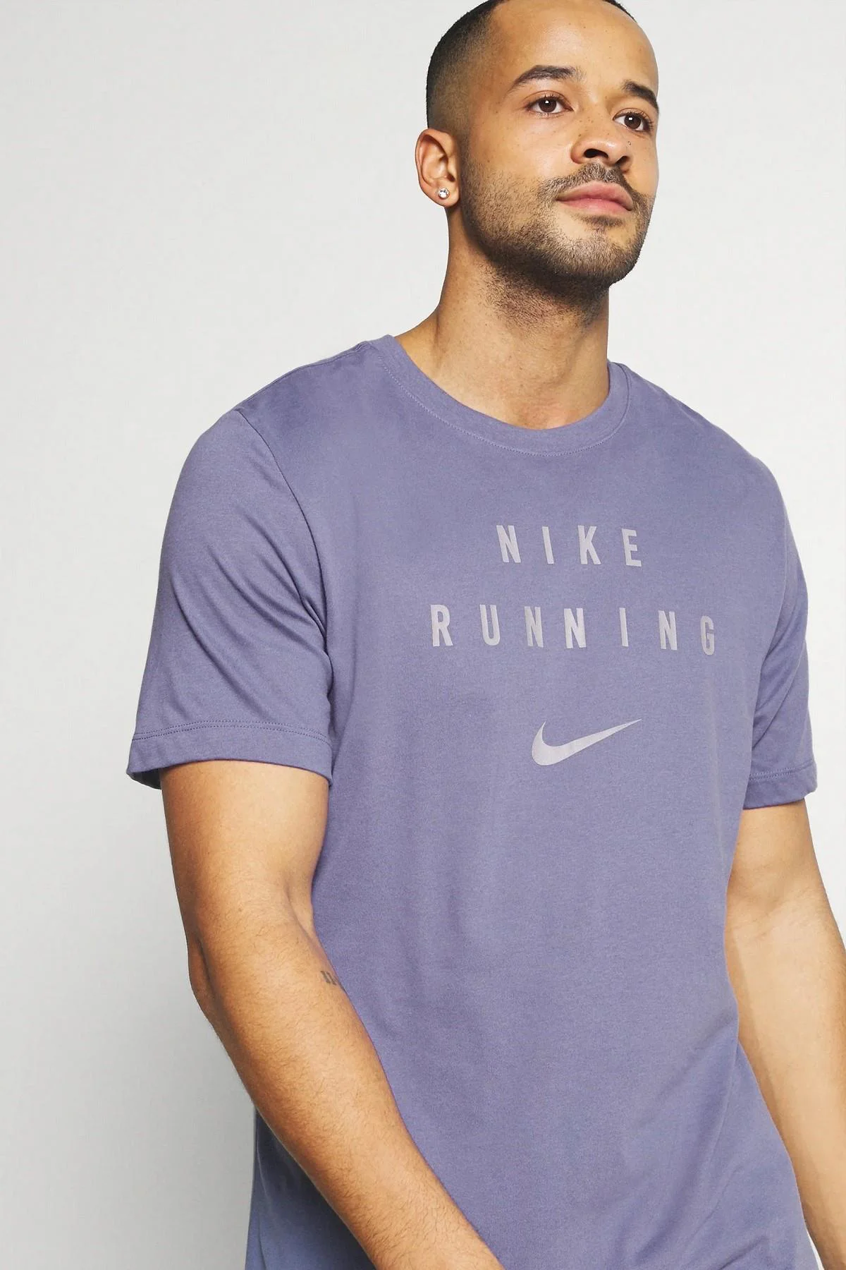 Nike Running Dri-Fit Run Division Reflect Reflektörlü Mavi Tişört