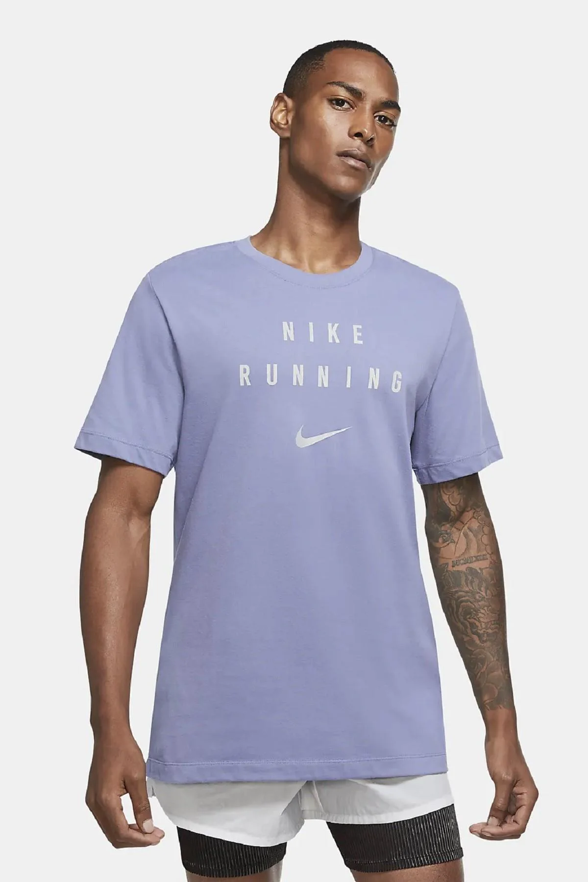 Nike Running Dri-Fit Run Division Reflect Reflektörlü Mavi Tişört
