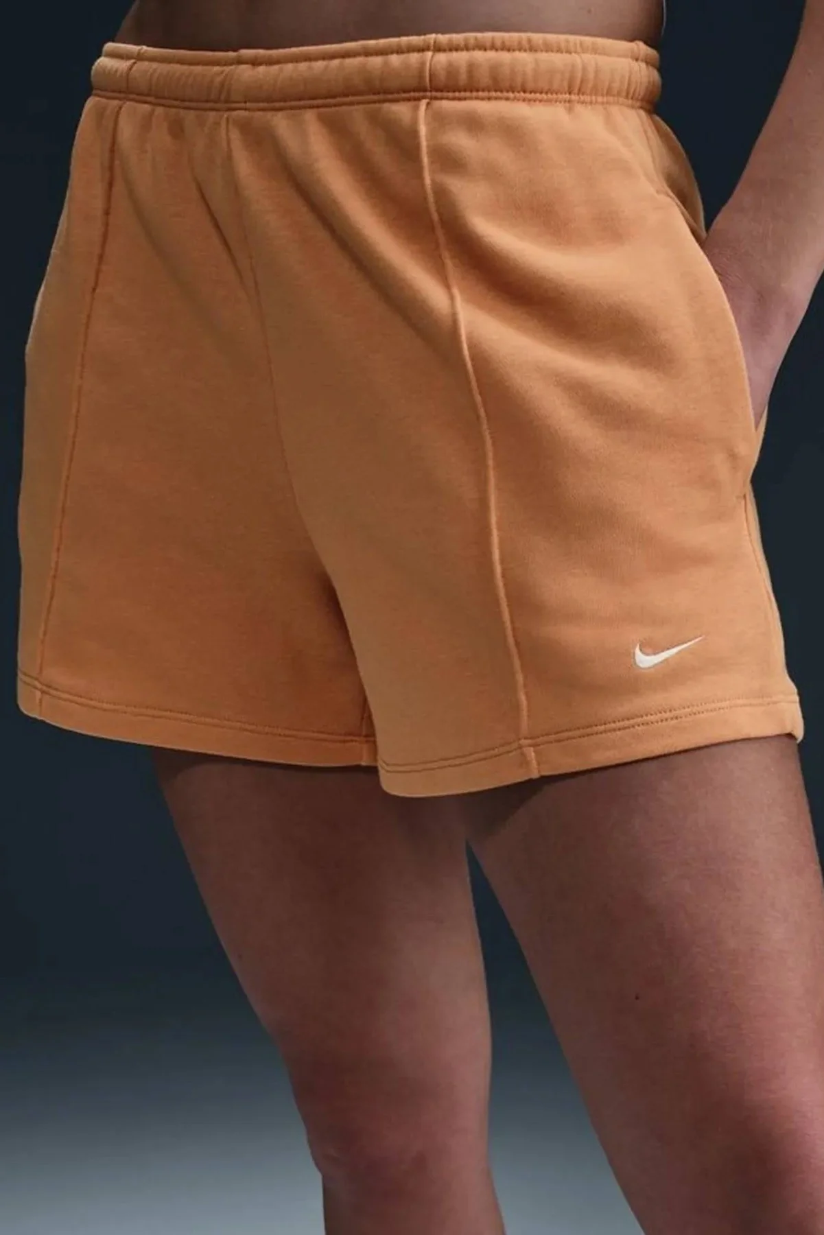 Nike Sportswear Chill Terry Mid Rise 4" French Terry Slim Fit Short Kadın 10 cm Pamuklu Şort Turuncu Fiyatı, Yorumları ve Özellikleri